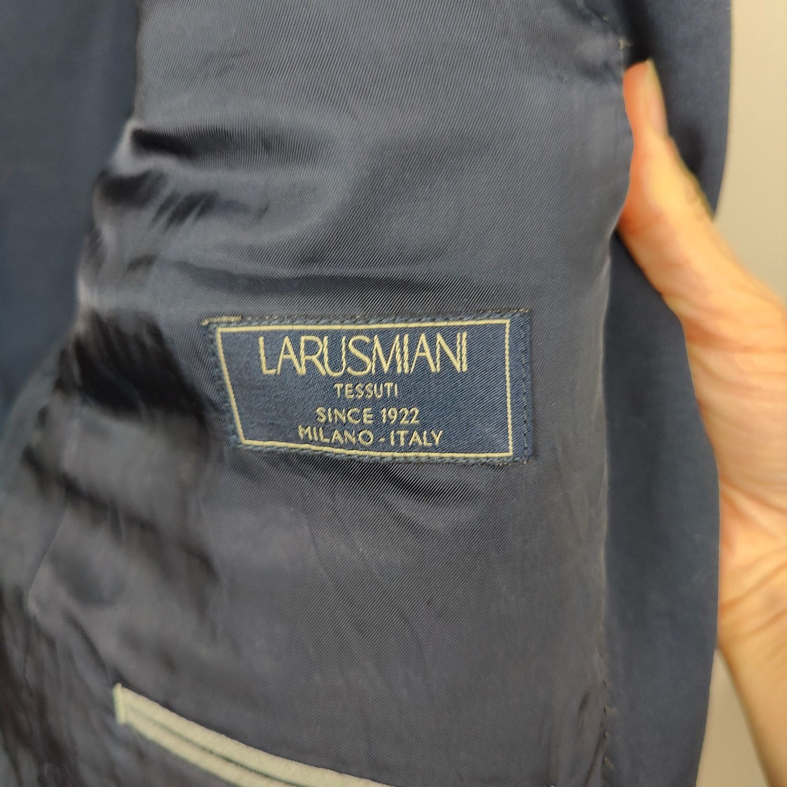 J.Crew J Crew Ludlow Blazer Mens 42R Navy Blue Larusmiani Cotton Size 42R - 8 Thumbnail