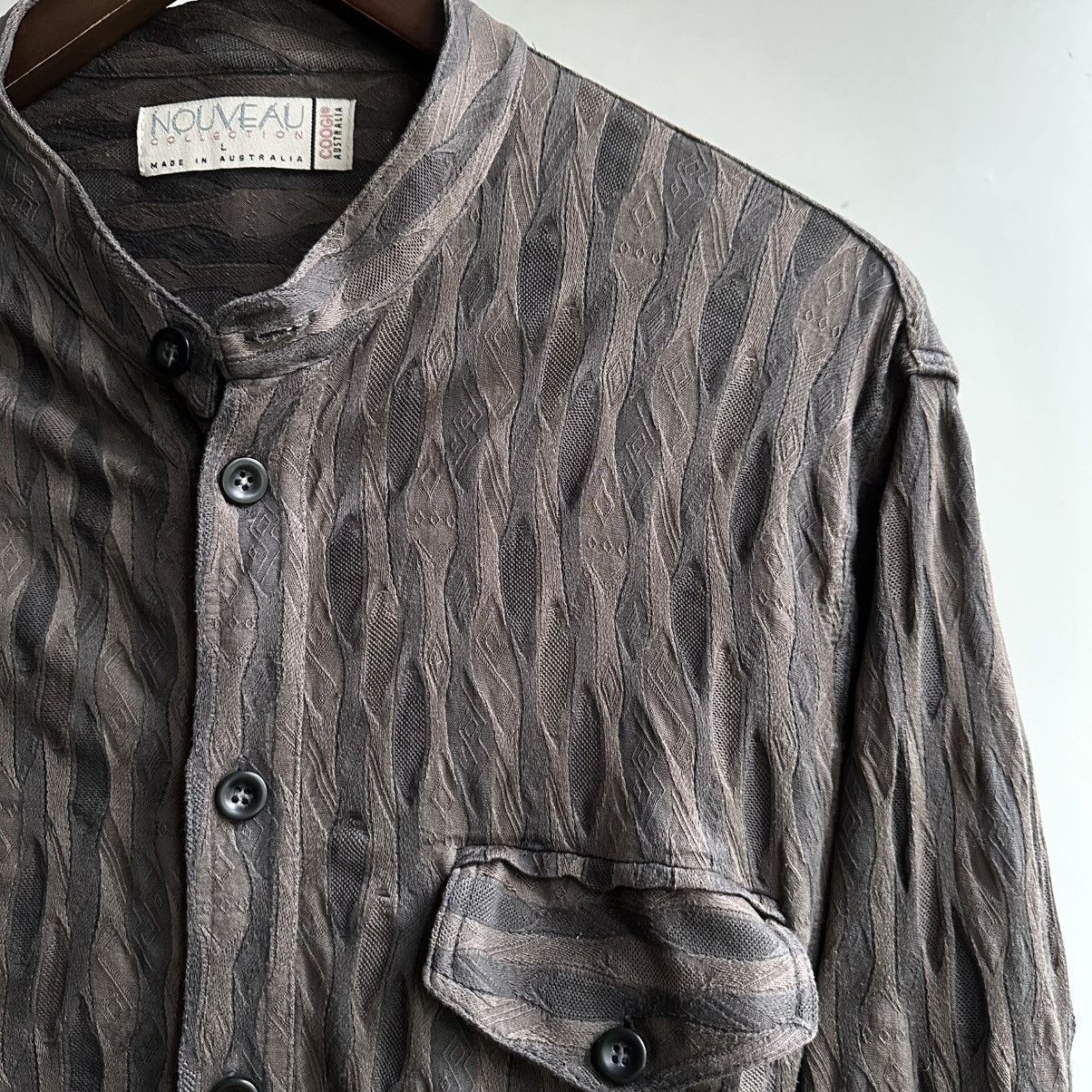 Coogi Vintage Nouveau Coogi Australia Textured Button Up Shirt Size US L / EU 52-54 / 3 - 6 Thumbnail