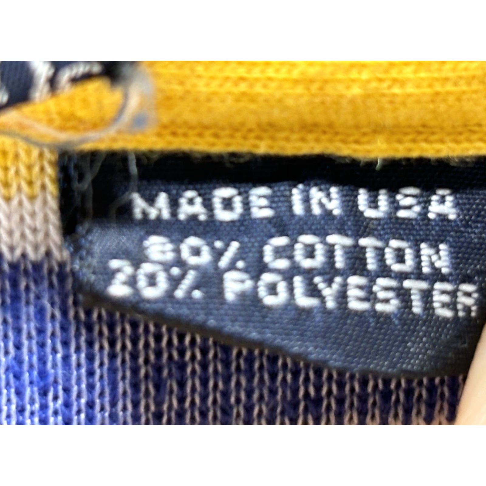 Ralph Lauren VINTAGE Polo Ralph Lauren Polo Shirt Men Striped French Terry Size L Yellow/Blue 52" Chest USA Made Polo Shirt Mens Size US L / EU 52-54 / 3 - 6 Thumbnail