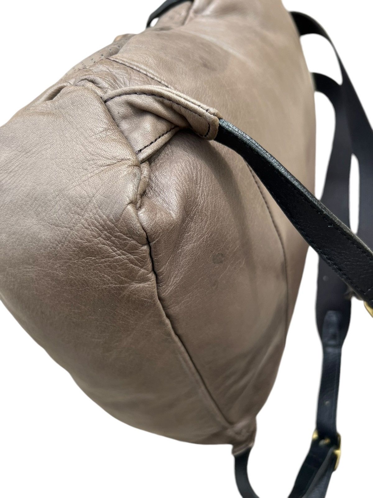 Leather Sot Japan Muddy Dirty Patina Napa Leather Backpack Bag Size ONE SIZE - 13 Thumbnail