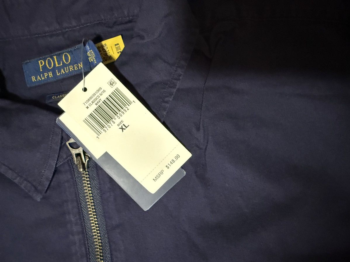 Polo Ralph Lauren Polo Ralph Lauren Garment-Dyed Oxford Zip Overshirt Navy XL Size US XL / EU 56 / 4 - 3 Thumbnail