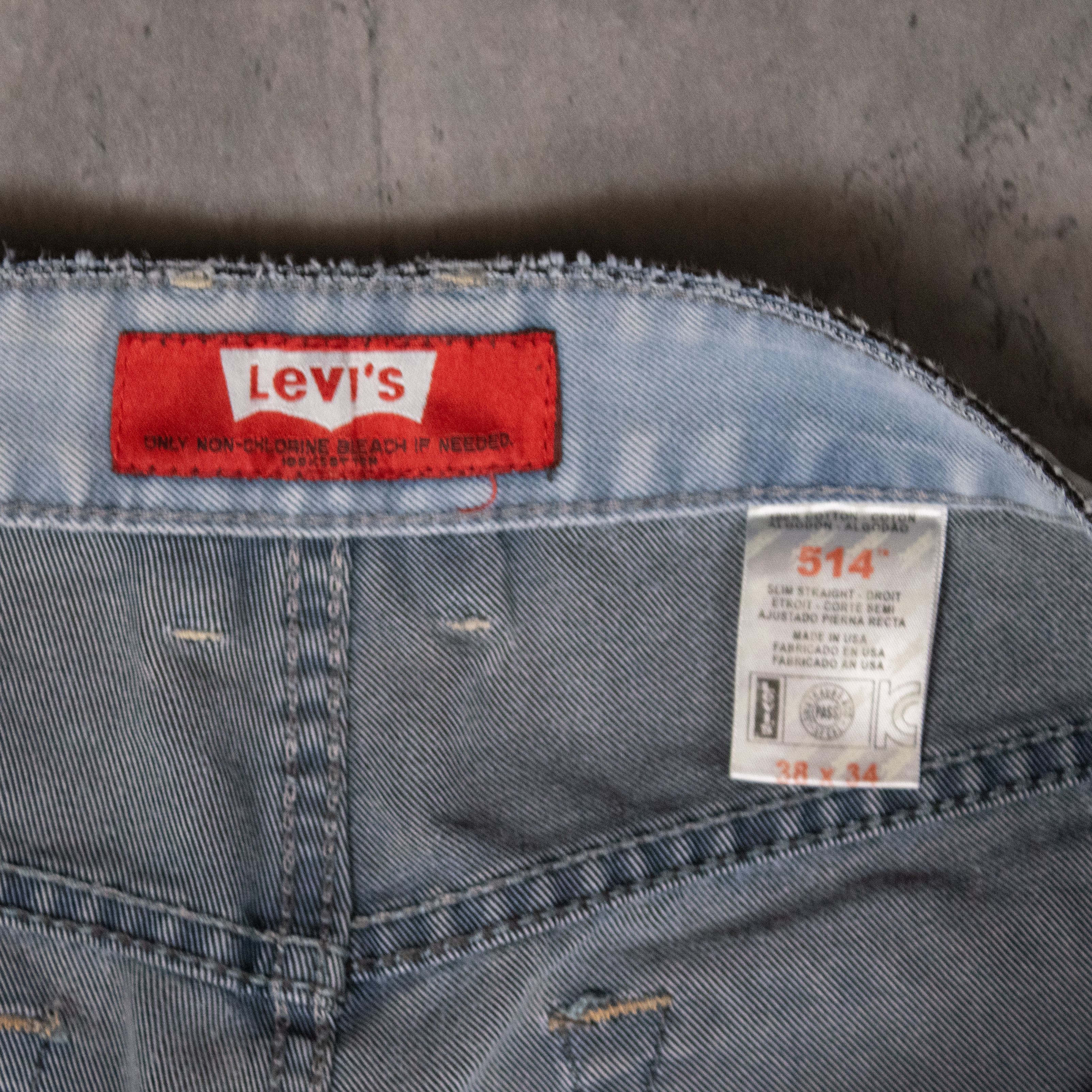 Levi's Vintage Clothing × Vintage Y2K 2000's Levis 514 Lightwash Baggy Fit Wide Denim Pant's Size US 37 - 12 Thumbnail