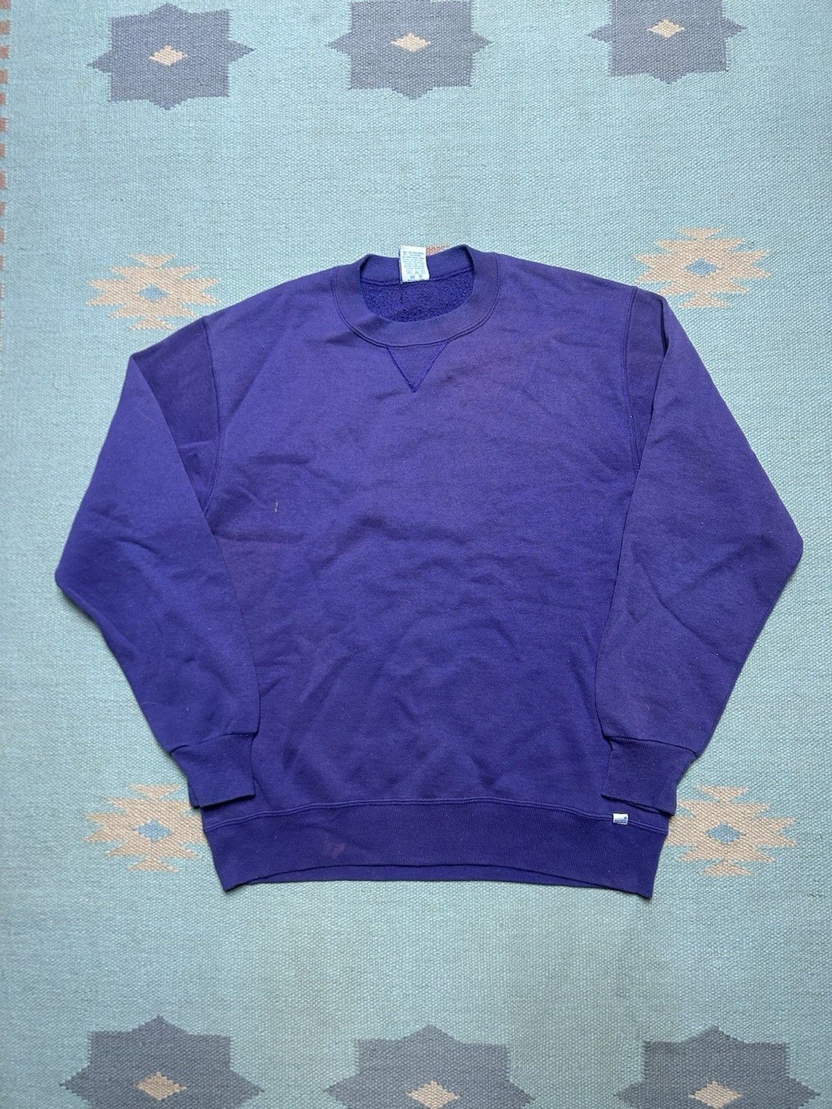Vintage Vtg 80s sweatshirt Russell athletic plum blank USA medium Size US M / EU 48-50 / 2 - 1 Thumbnail