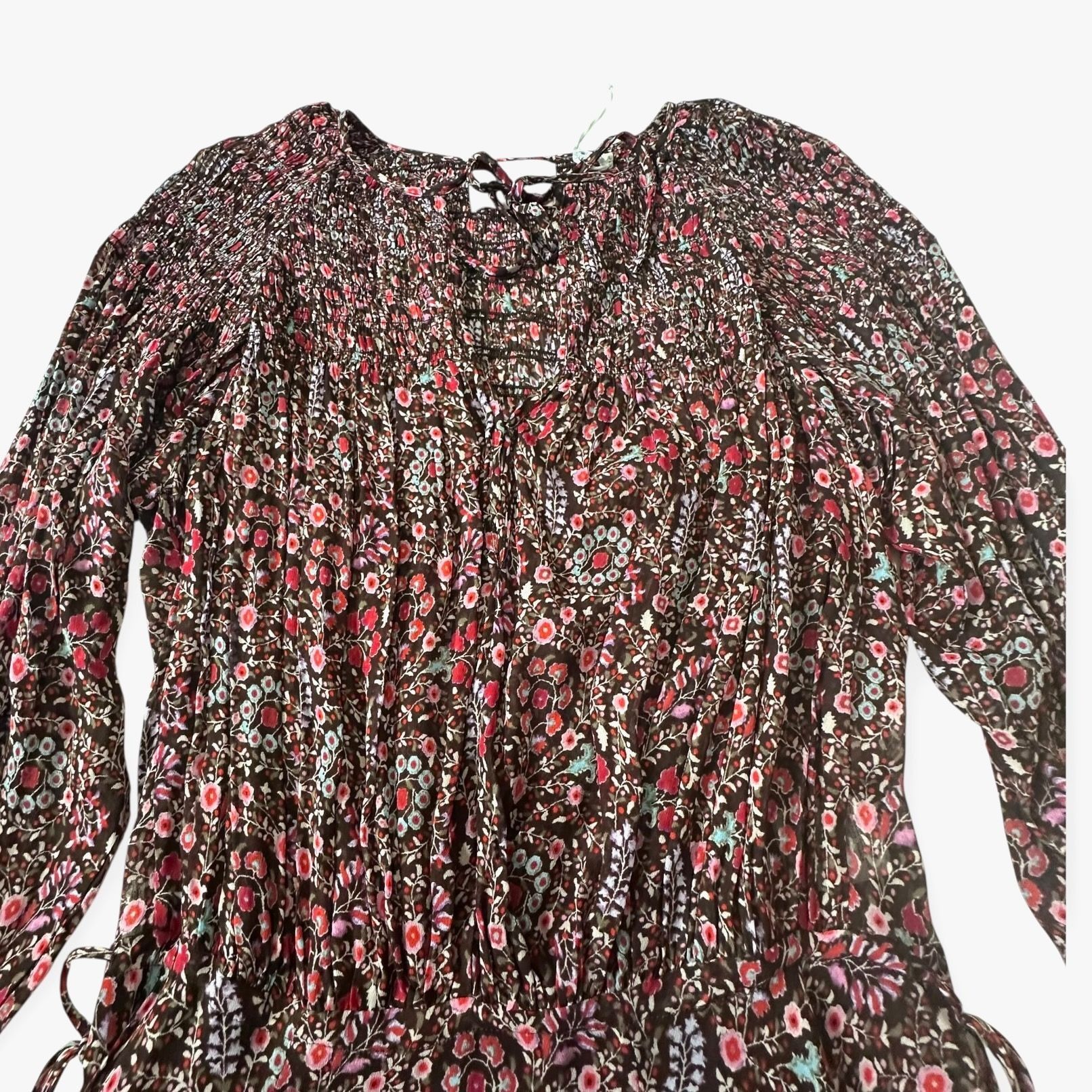 Isabel Marant Etoile Isabel Marant Étoile Noanne Floral Mini Dress Brown FR 34 NW Size XS / US 0-2 / IT 36-38 - 8 Thumbnail