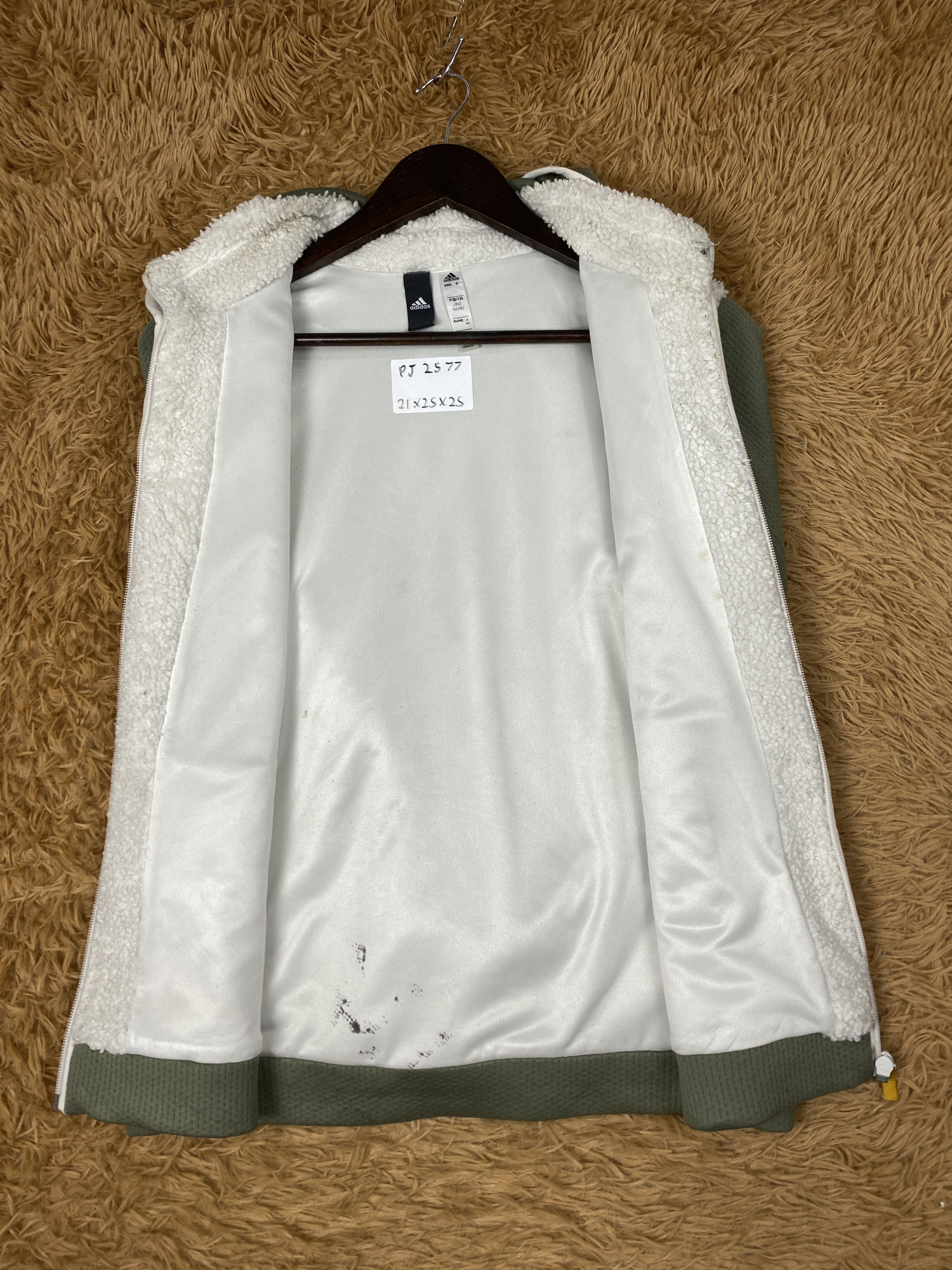 Adidas Vintage Adidas Fleece With Hoodies Jacket PJ2577 Size US XS / EU 42 / 0 - 6 Thumbnail