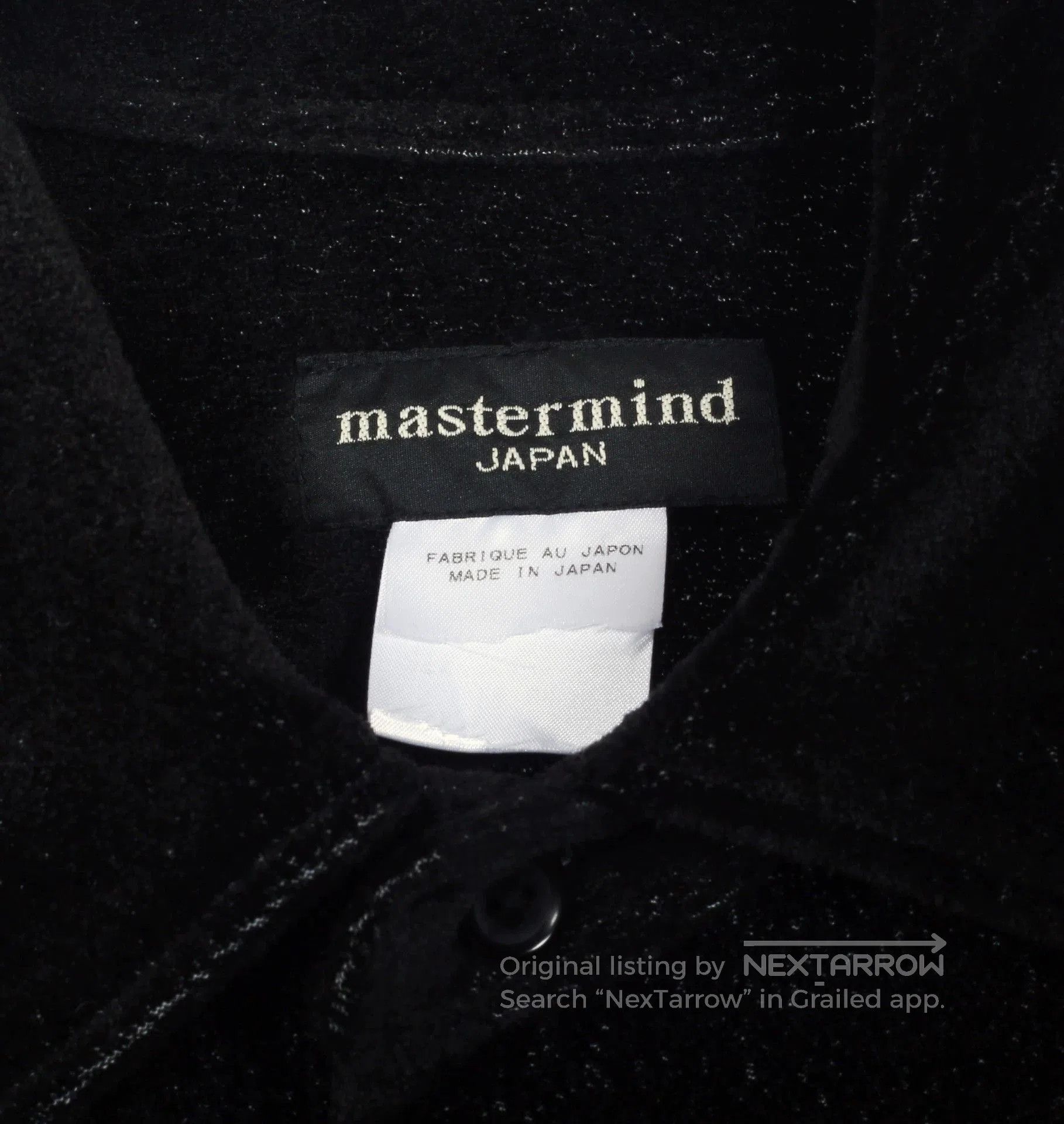 Mastermind Japan Black XXL Button-Up Shirt with Leopard Sleeves & Skull. Size US XXL / EU 58 / 5 - 9 Thumbnail