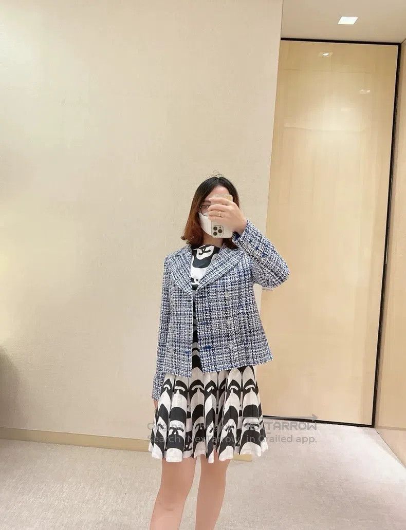 Chanel Chanel 20p blue and white double-breasted jacket Size XXS / US 00 / IT 34 - 3 Thumbnail