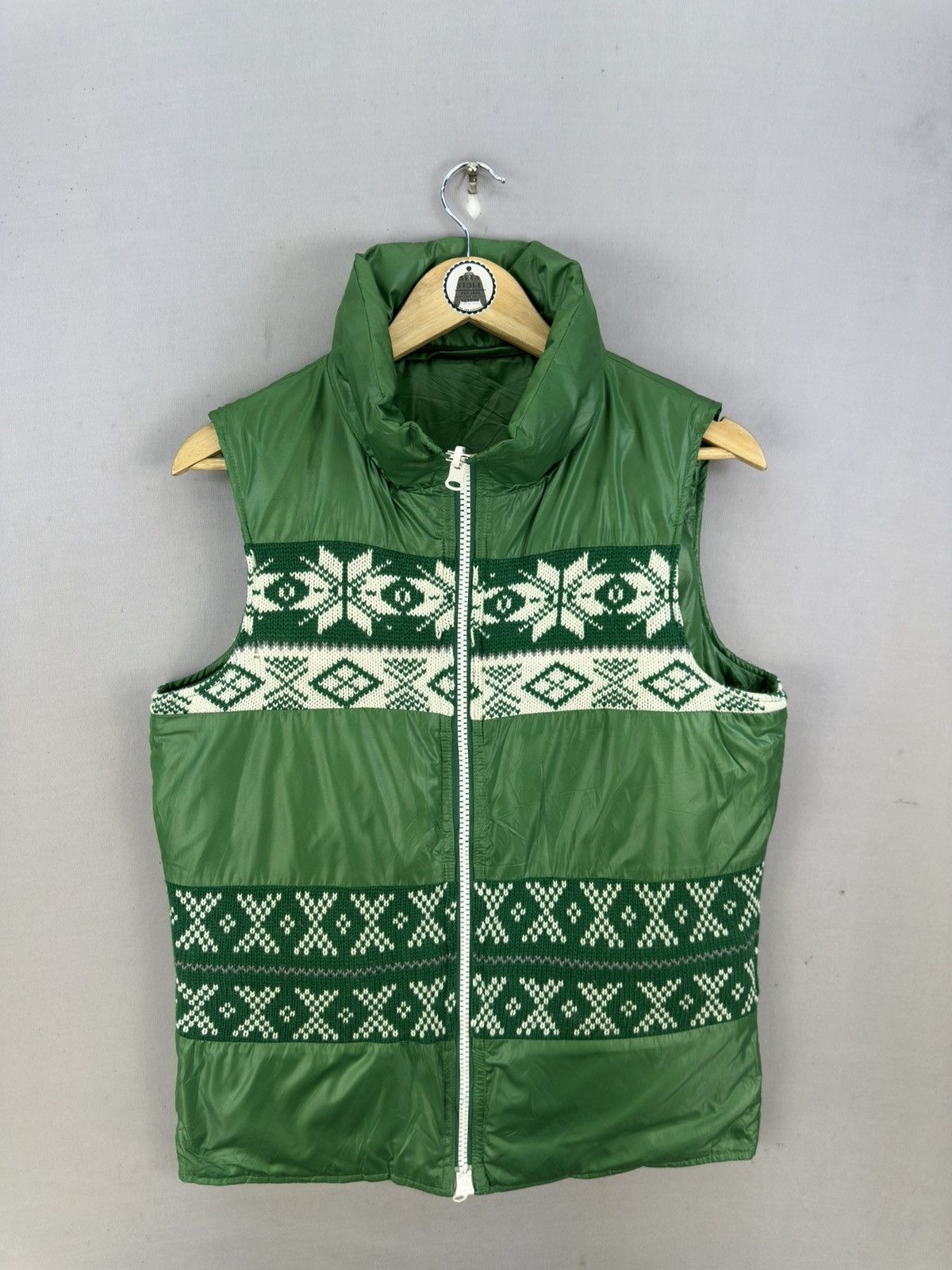 Japanese Brand Noyet Navajo Knit Reversible Puffer Vest Size US S / EU 44-46 / 1 - 1 Thumbnail