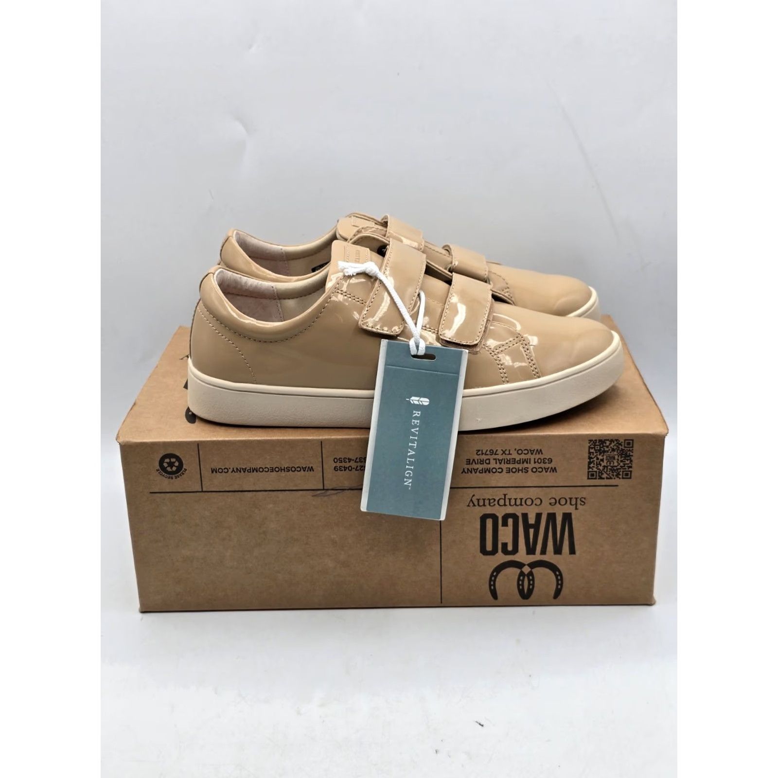 Vintage Revitalign Sneakers Malibu Bella Patent Sz 8.5 W Tan Solid Womens Shoes Size US 9 / IT 39 - 5 Thumbnail