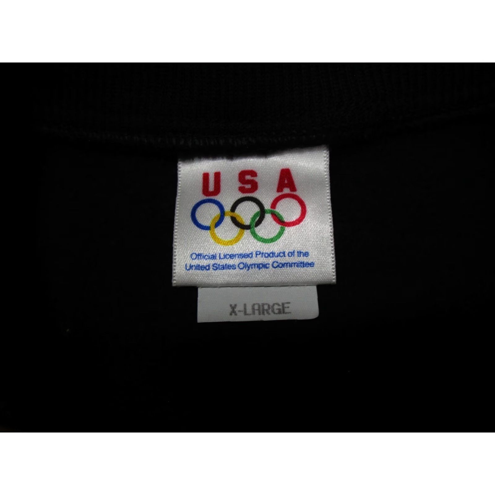 Vintage VINTAGE Olympic Sweatshirt Mens XL Pullover Henley Neck Black 90s Outdoor Casual Button Crew Neck Pullover Sweatshirt Size US XL / EU 56 / 4 - 2 Thumbnail