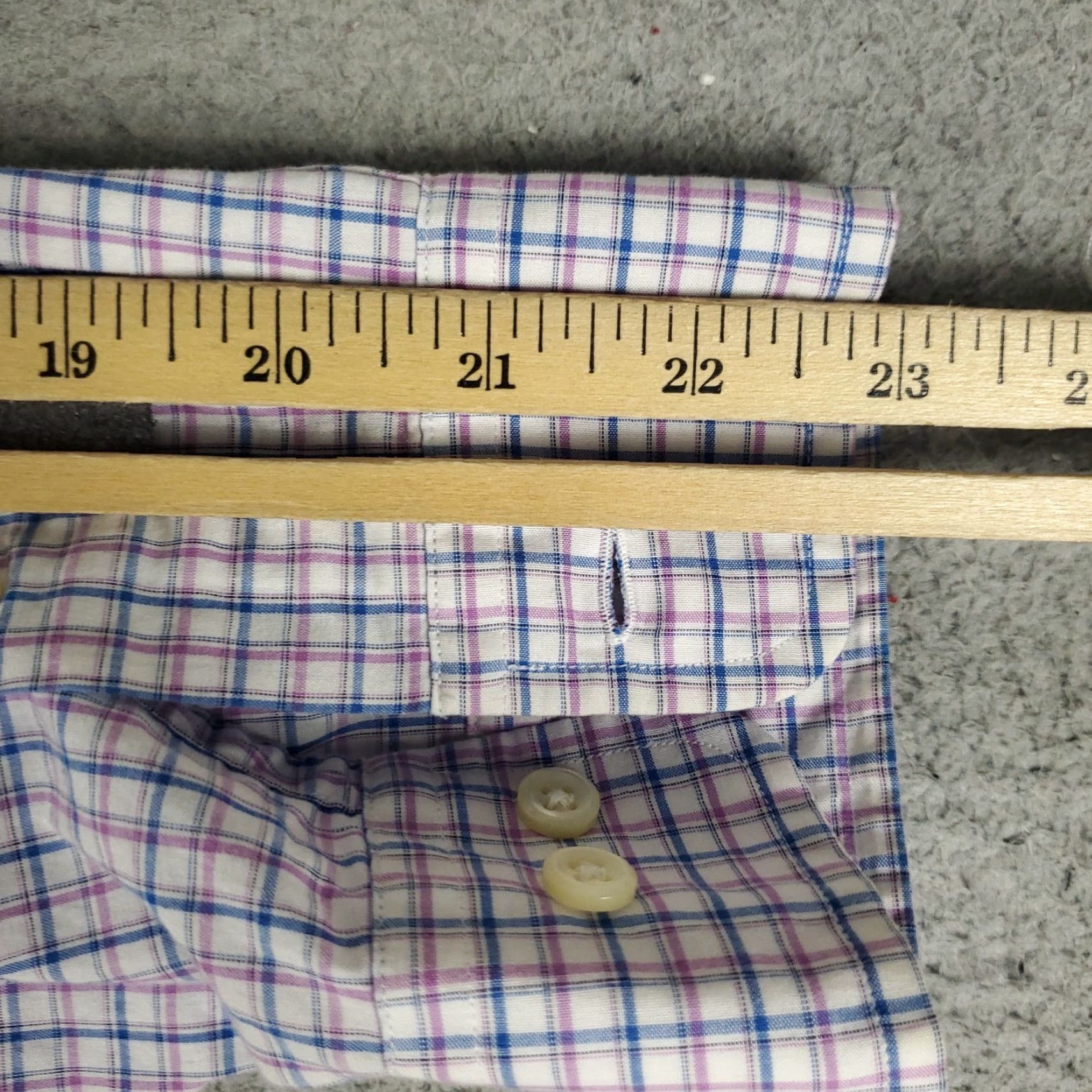 Ralph Lauren Ralph Lauren Shirt Mens 16 Purple Blue Plaid Pony Dress Button Up Long Sleeve Shirt Size 42R - 7 Thumbnail