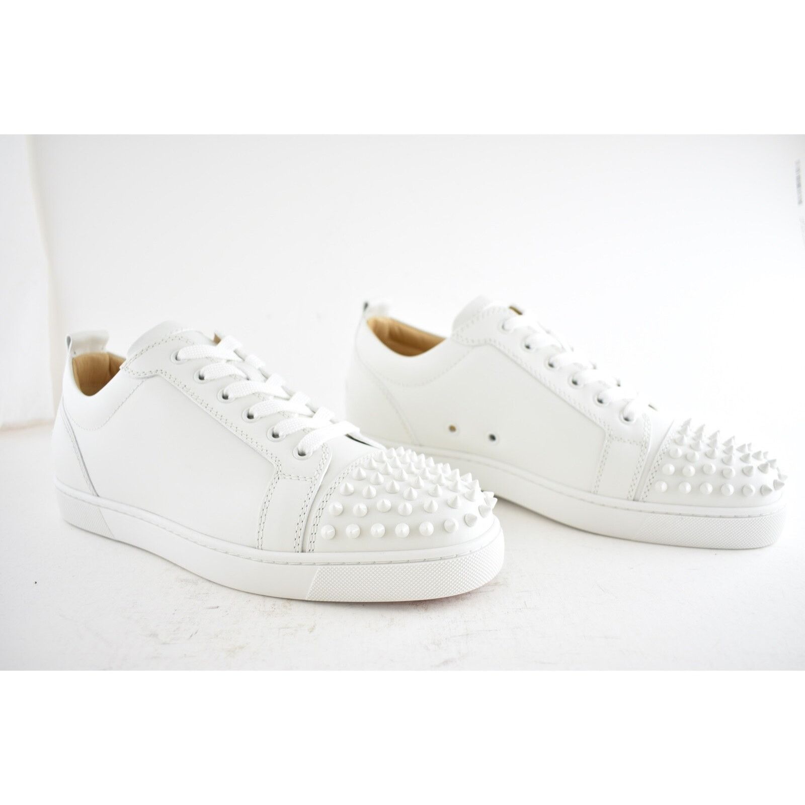 Christian Louboutin Christian Louboutin Mens Louis Junior Spikes Flat White Size US 12 / EU 45 - 4 Thumbnail