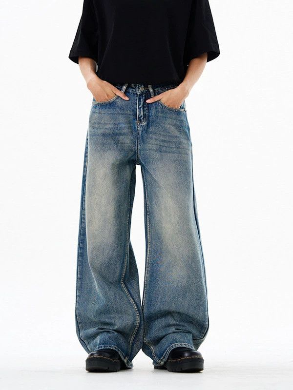 Jean Retro trend distressed high street scimitar jeans Size US 32 / EU 48 - 1 Thumbnail