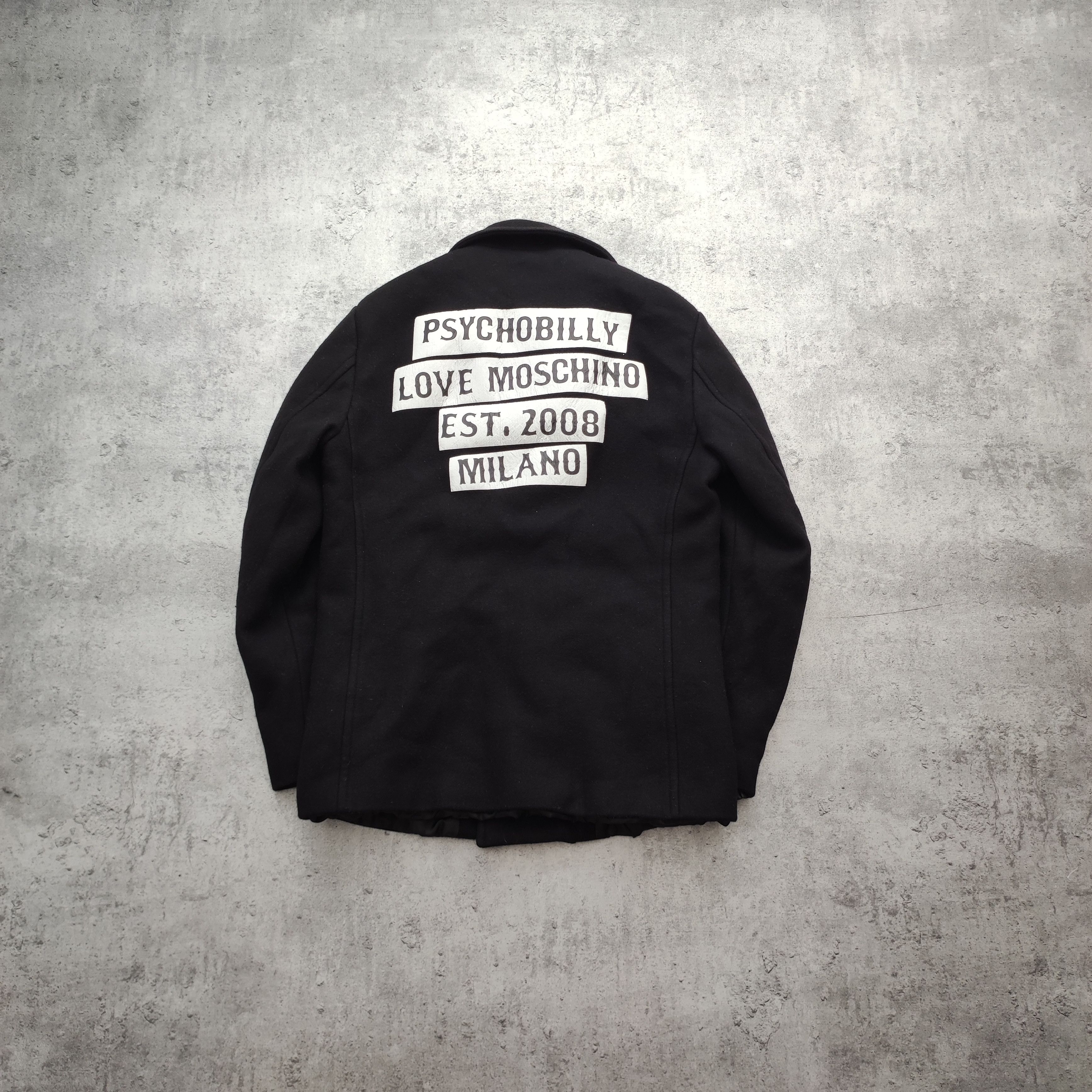 Love Moschino RARE Love Moschino Milano Psychobilly Black Short Coat Size XXL / US 16-18 / IT 52-54 - 1 Thumbnail