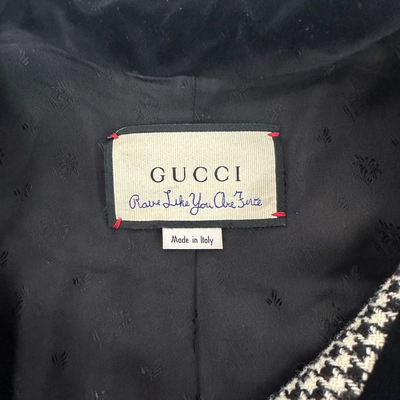 Gucci GucciBlack and white checkered with bows short bird checker Size S / US 4 / IT 40 - 4 Thumbnail