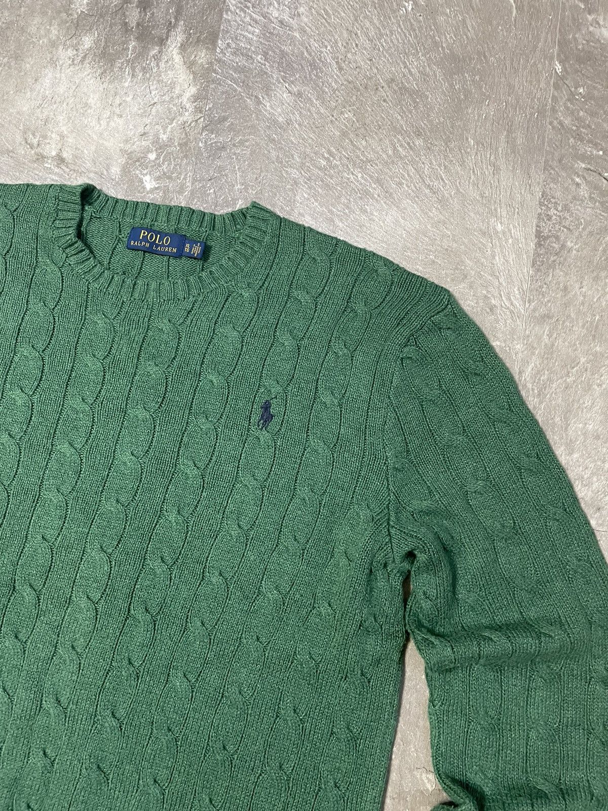 Polo Ralph Lauren Polo Ralph Lauren Cable Knit Sweater Vintage 90s Y2k Luxury Size US XL / EU 56 / 4 - 2 Thumbnail