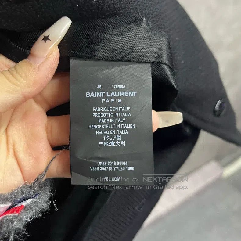 Saint Laurent Paris Saint Laurent Paris Classic Black and White Striped Single Size US M / EU 48-50 / 2 - 3 Thumbnail