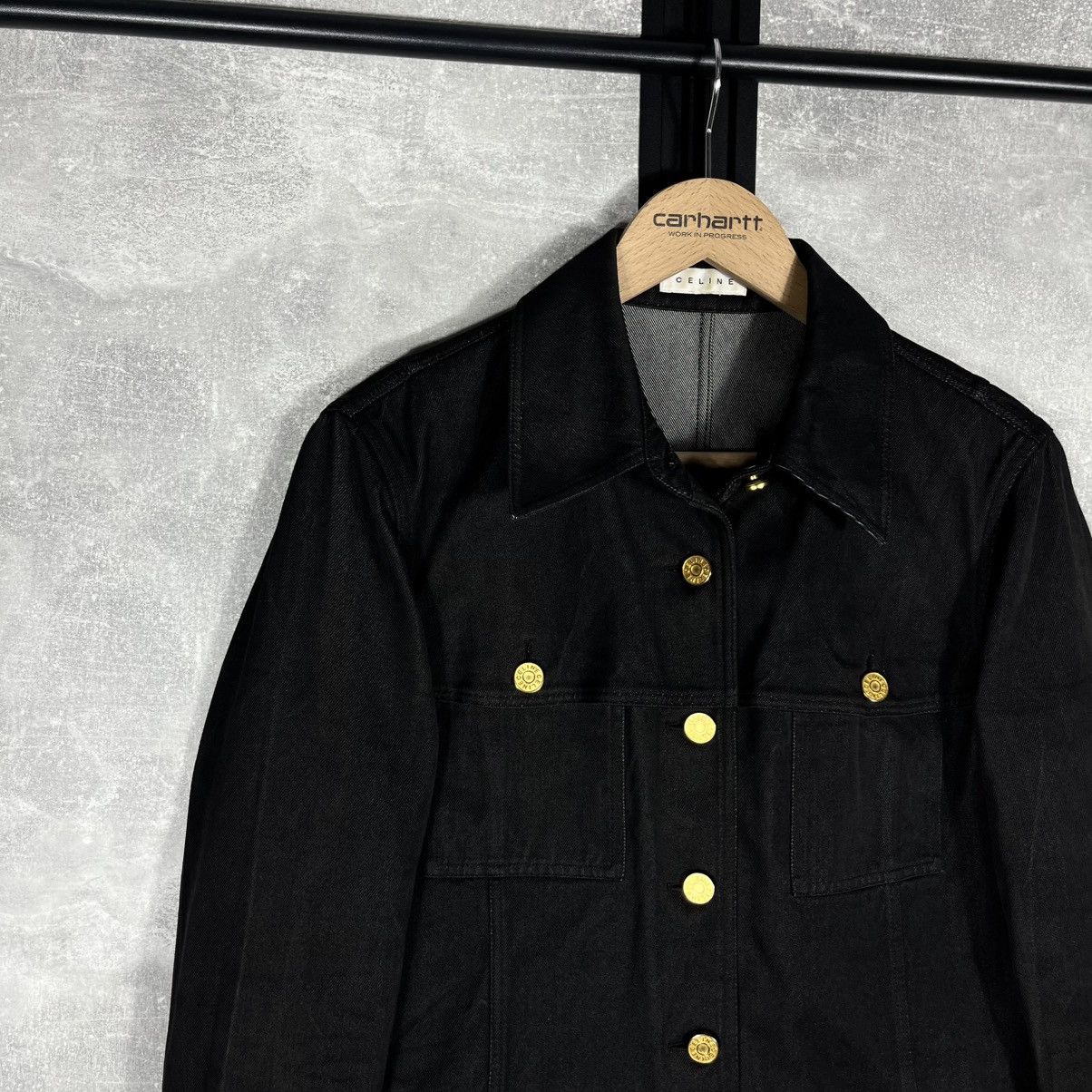 Celine CELINE PARIS PHOEBE PHILO SILK COTTON DENIM TRUCKER JACKET Size US S / EU 44-46 / 1 - 3 Thumbnail