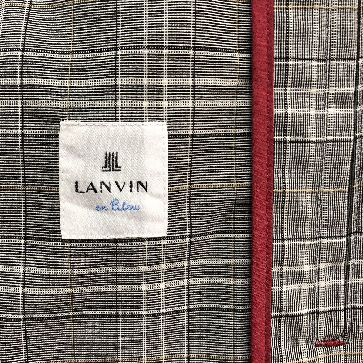 Lanvin Lanvin on Blue Patches Light Coat Parka Glen Check Jacket Size US M / EU 48-50 / 2 - 20 Thumbnail