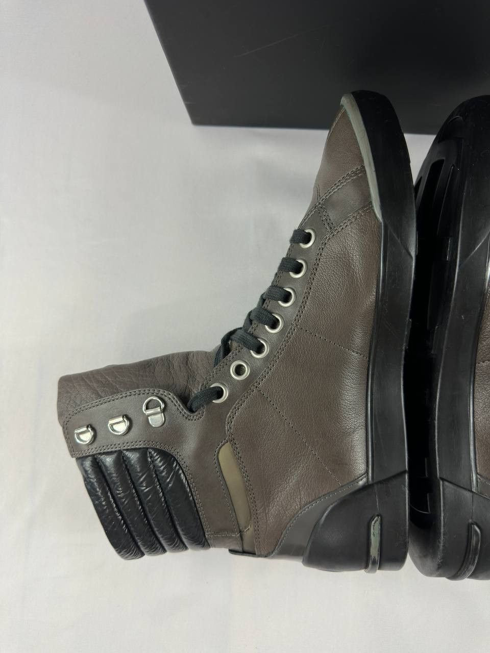 Hugo Boss VTG Hugo Boss Hunters Leather High Top Lace Up Sneakers Size US 7 / EU 40 - 11 Thumbnail