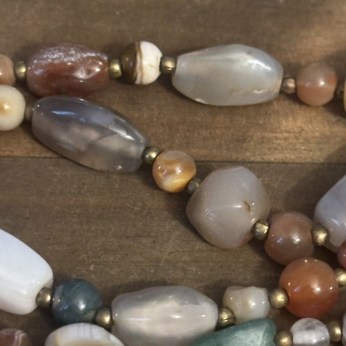 Vintage Vintage polished agate bead necklace Size ONE SIZE - 3 Thumbnail