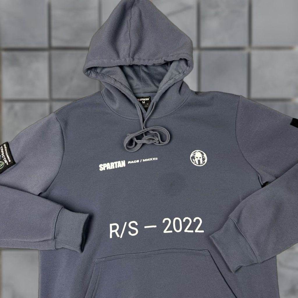 Vintage Spartan Hoodie Mens M Blue Pullover Sweatshirt Trifecta Logo Zipper Hooded Outdoor Workout Rare Size US M / EU 48-50 / 2 - 1 Thumbnail
