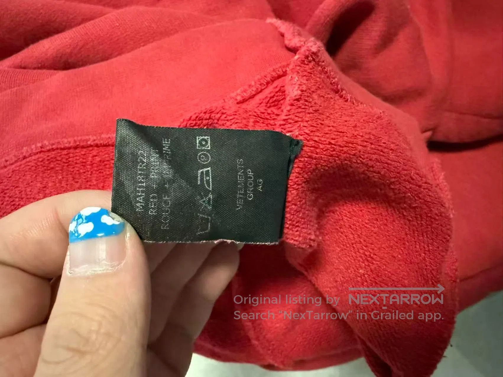 Vetements Vetements 2018 Women's Red Hoodie. Size M / US 6-8 / IT 42-44 - 4 Thumbnail