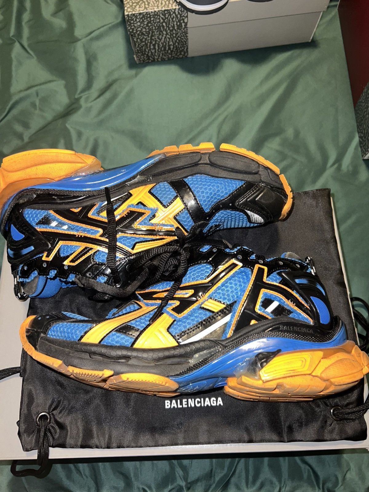 Balenciaga Balenciaga Runner / Blue & Orange / Size 43 ( 9 ) Size US 9 / EU 42 - 1 Thumbnail