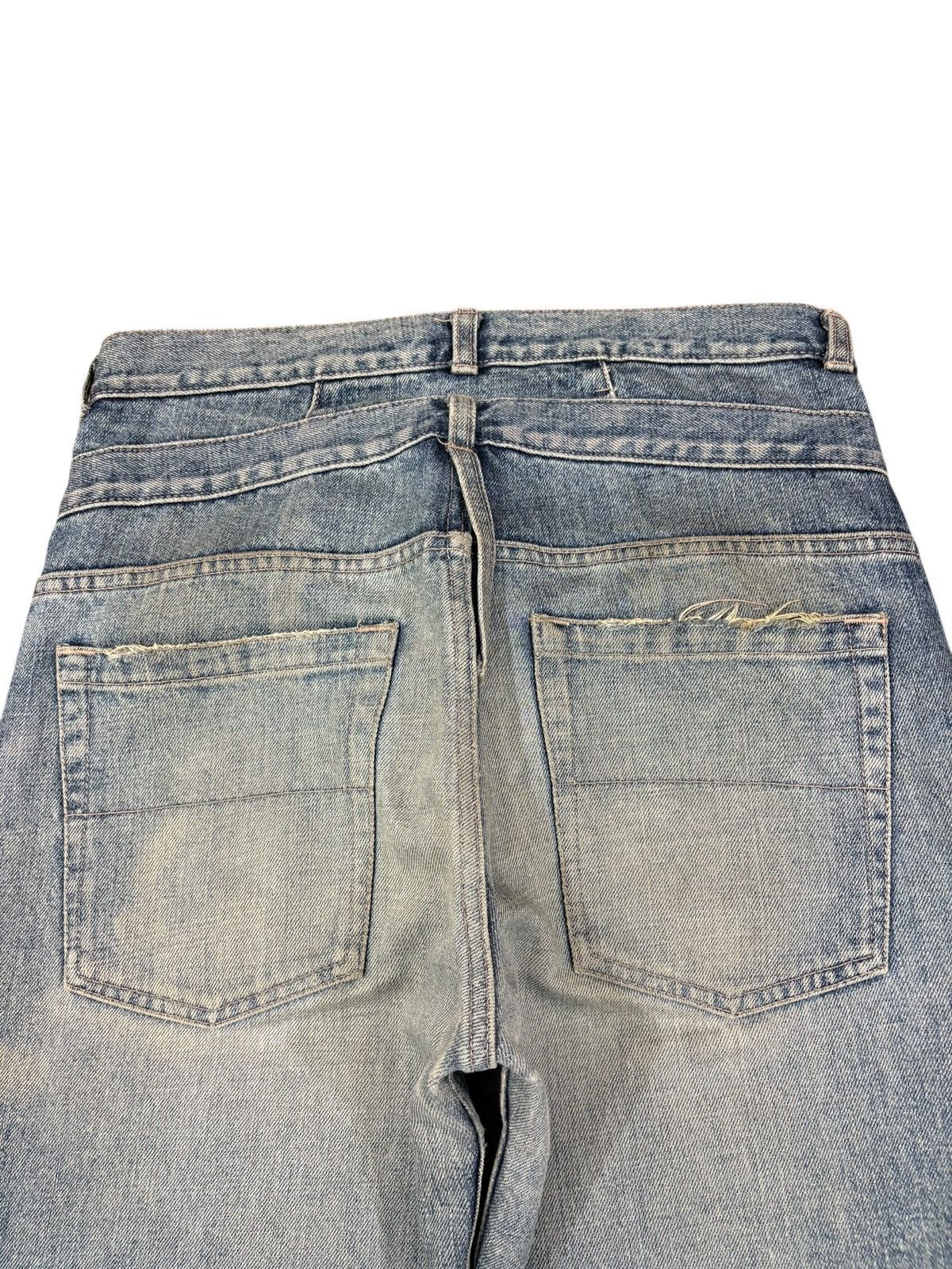 Japanese Brand Vintage Japanese Brand Double Waist Mud Wash Distressed Jean Size US 30 / EU 46 - 8 Thumbnail