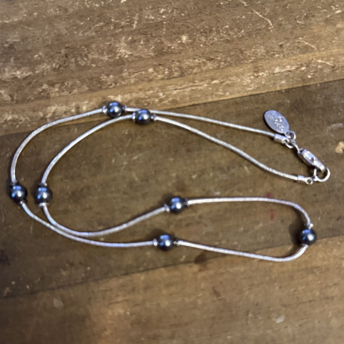 Vintage Vintage Carolee silver tone station bead necklace Size ONE SIZE - 3 Thumbnail