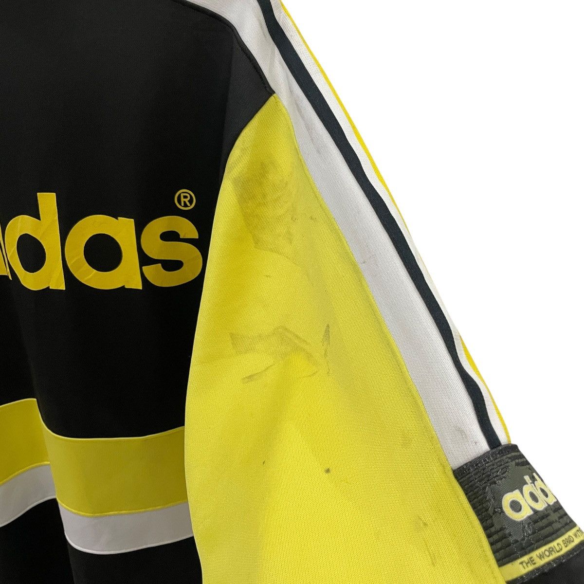 Adidas Vintage 90s Adidas Big Logo Distressed Jacket Size US L / EU 52-54 / 3 - 5 Thumbnail