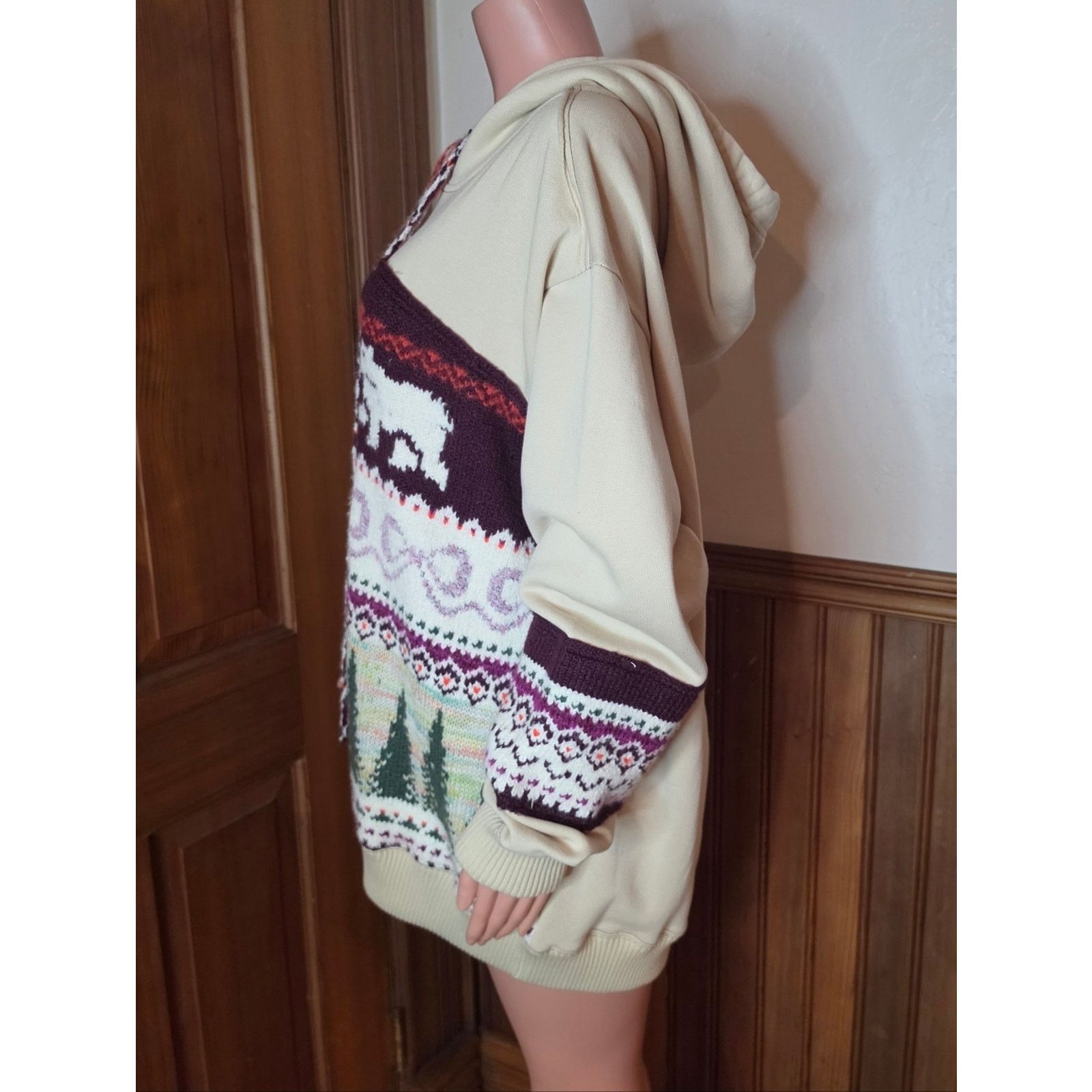 Free People NWOT Free People Lutz Fair Isle Hoodie Oversized M Size M / US 6-8 / IT 42-44 - 7 Thumbnail
