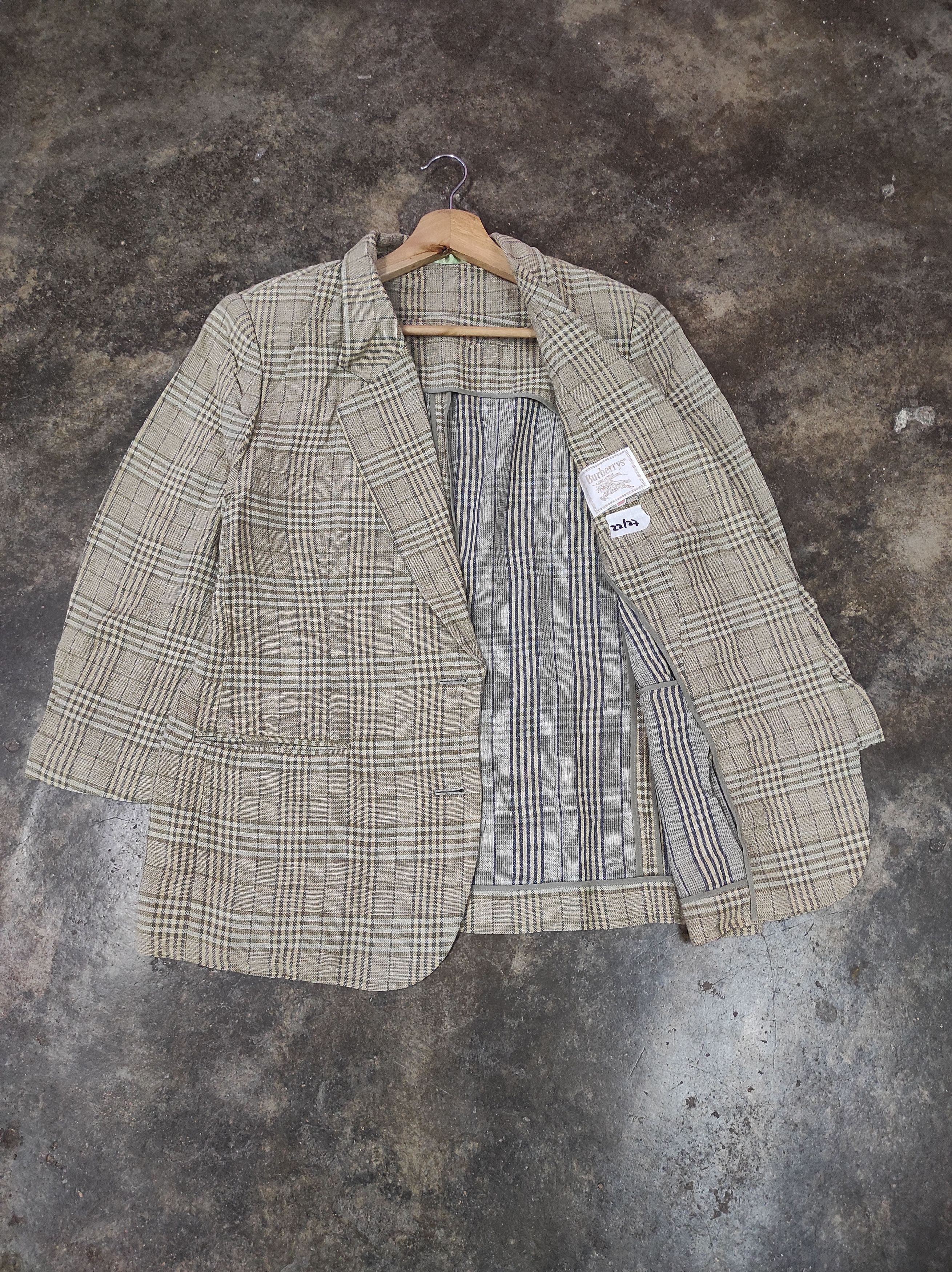 Burberry × Vintage BURBERRY ROYAN VINTAGE PLAID BLAZER JACKET Size L / US 10 / IT 46 - 3 Thumbnail