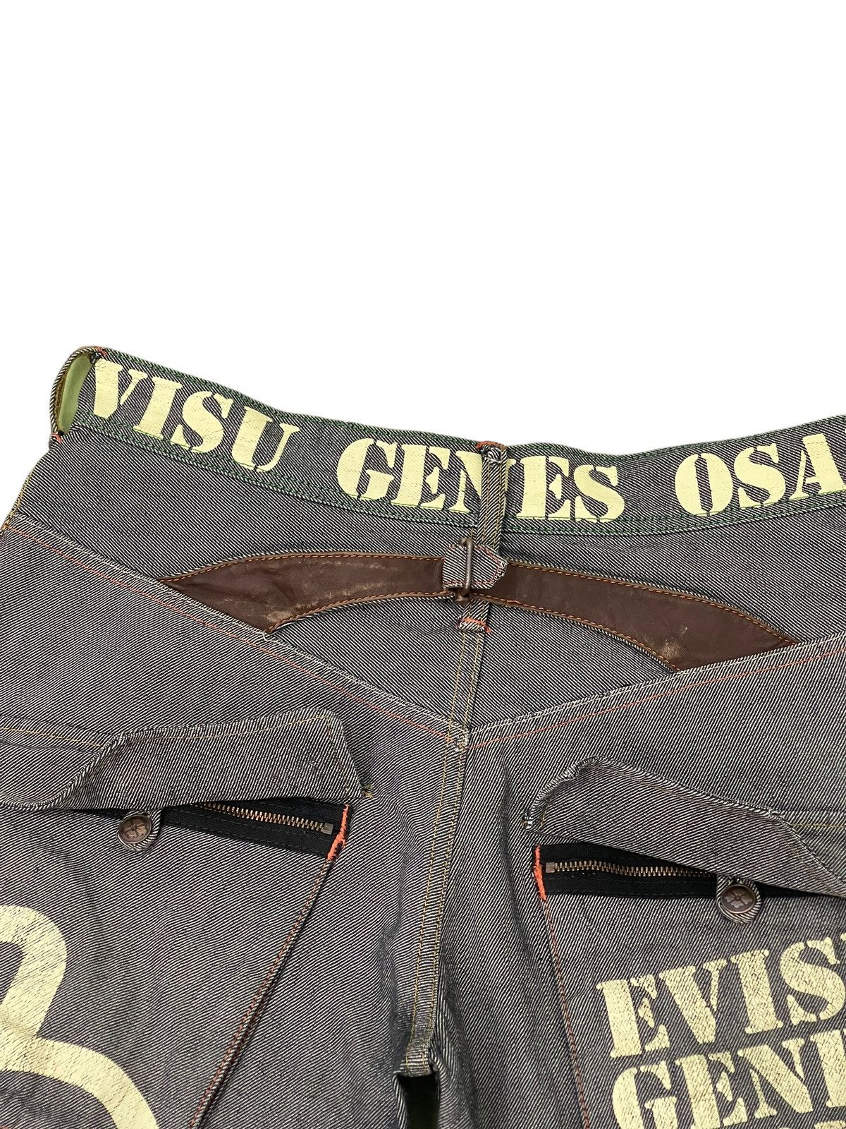 Evisu Cropped Jeans Y2K Evisu Genes Osaka Regular Fit 8🟦5 Size US 35 - 9 Thumbnail