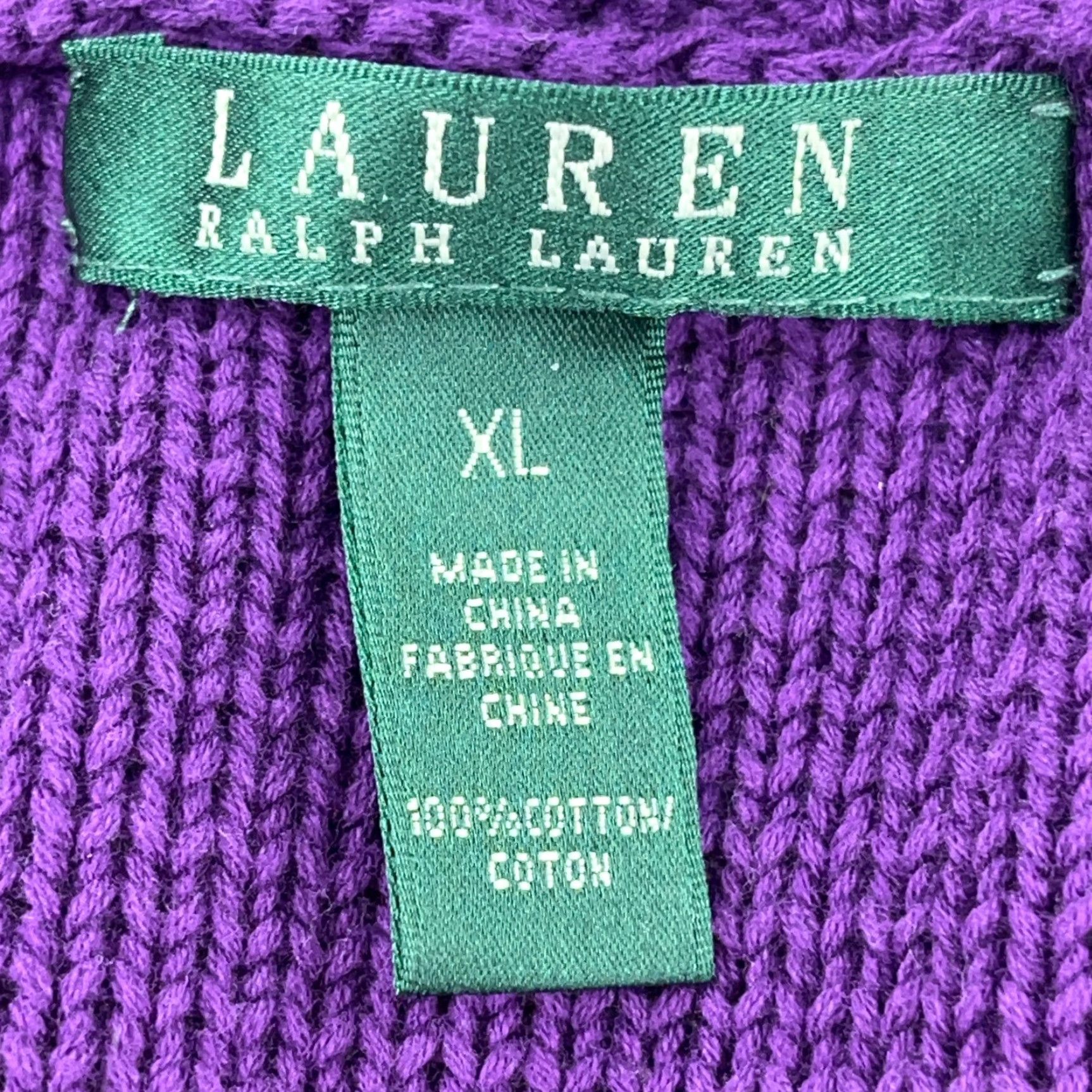 Ralph Lauren VINTAGE Lauren Ralph Lauren Sweater Women XL Pullover Knit Casual Long Sleeve Purple Size XL / US 12-14 / IT 48-50 - 4 Thumbnail