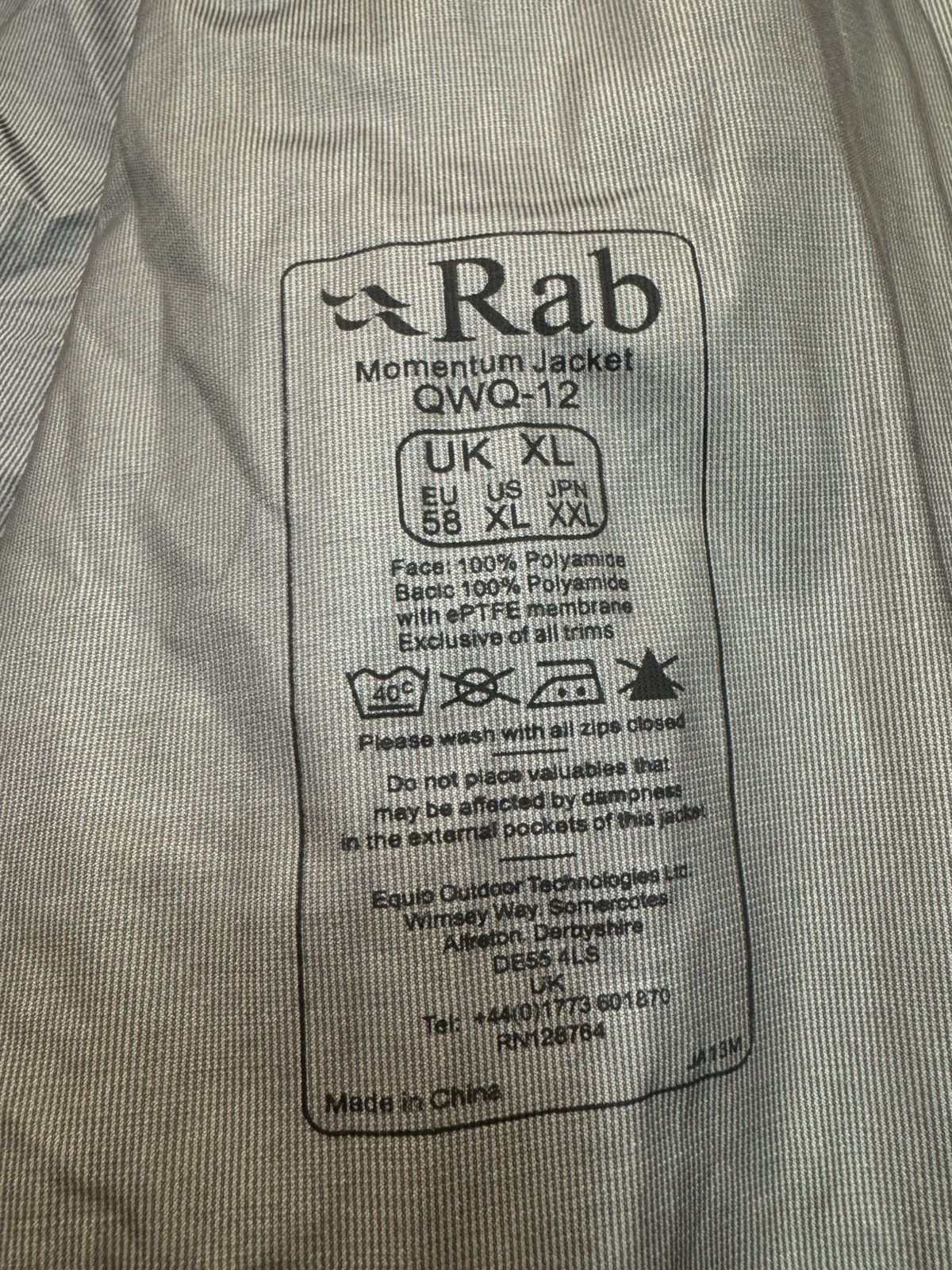 Rab Rab Momentum Jacket Event QWQ-12 Gorpcore Trekking XL Size US XL / EU 56 / 4 - 17 Thumbnail