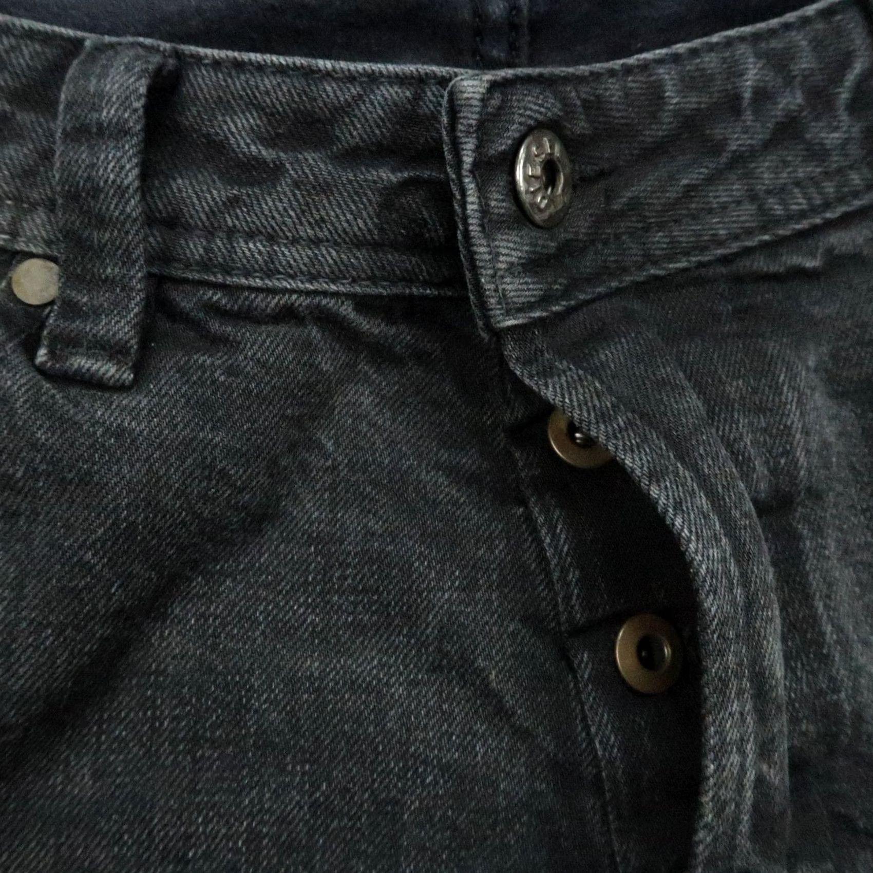 Diesel Diesel Jeans Mens 34x33 Black Darron Regular Slim Tapered Button Fly Denim Size US 34 / EU 50 - 5 Thumbnail