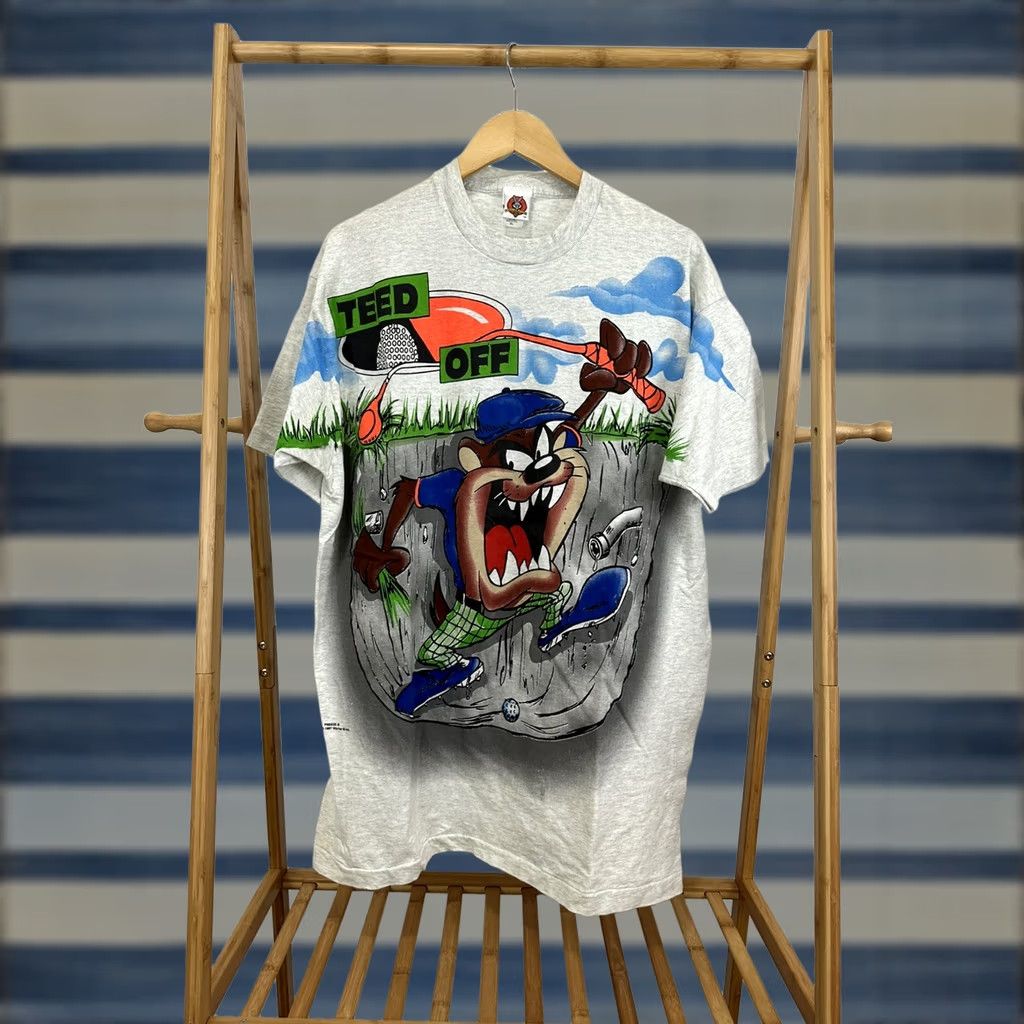Vintage Vintage 90s Big Face TAZ Looney Tunes Tee | Grailed