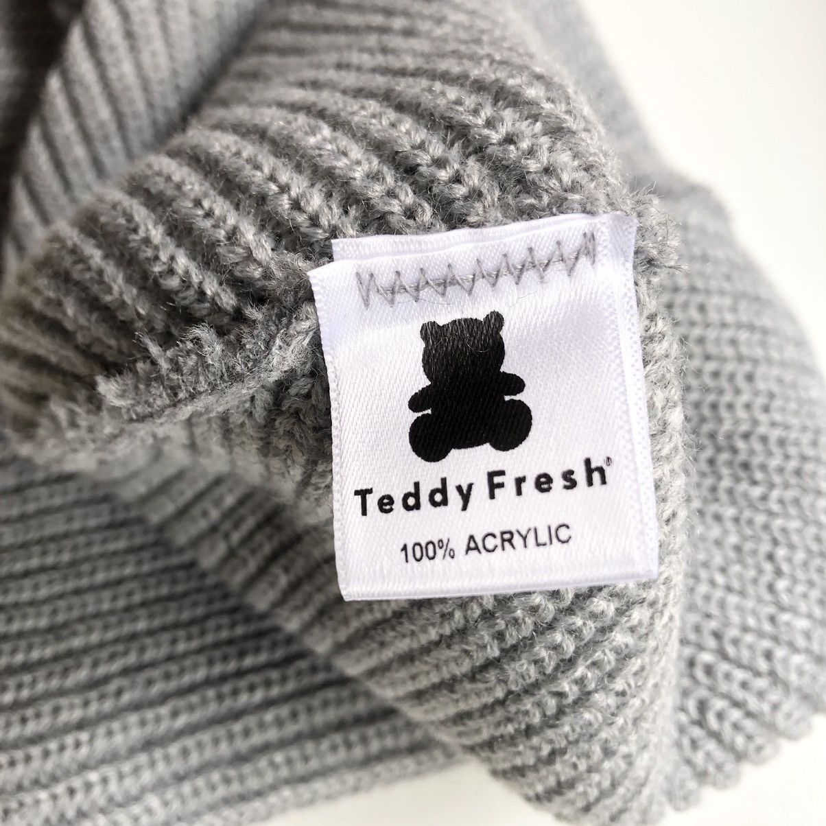 Teddy Fresh Teddy Fresh FW22 Beanie HEATHER GREY Size ONE SIZE - 4 Thumbnail