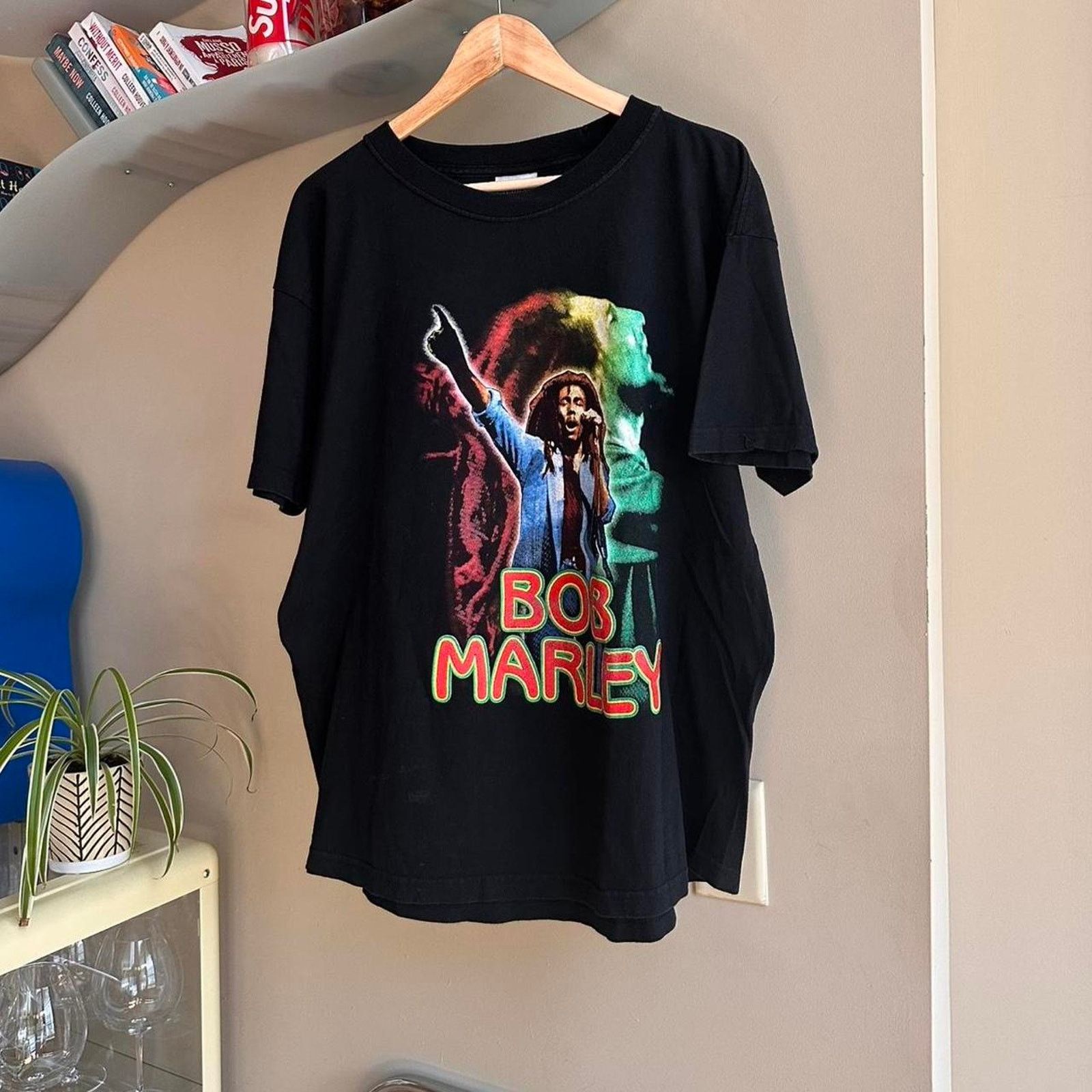 Band Tees × Vintage Vintage Bob Marley Rap Tee Size US XL / EU 56 / 4 - 1 Thumbnail