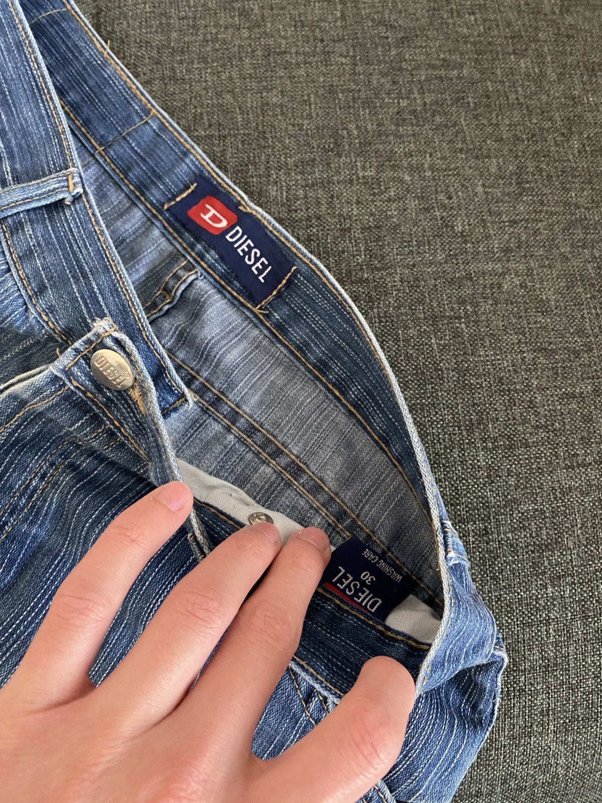 Diesel Vintage Flared Jeans Washed Faded Y2K Japanese Baggy