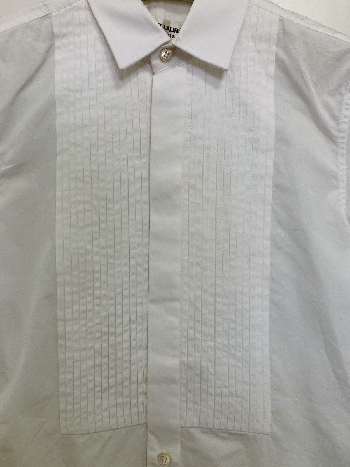 Saint Laurent Paris SAINT LAURENT PARIS BY HEDI SLIMANE PLEATED BIB TUXEDO SHIRT Size XS / US 0-2 / IT 36-38 - 3 Thumbnail