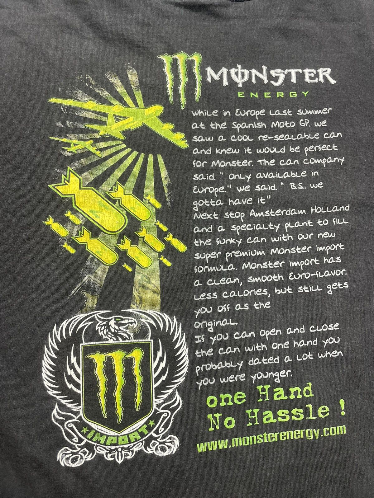 Vintage Full scale tshirt monster energy racing vintage Size US M / EU 48-50 / 2 - 5 Thumbnail