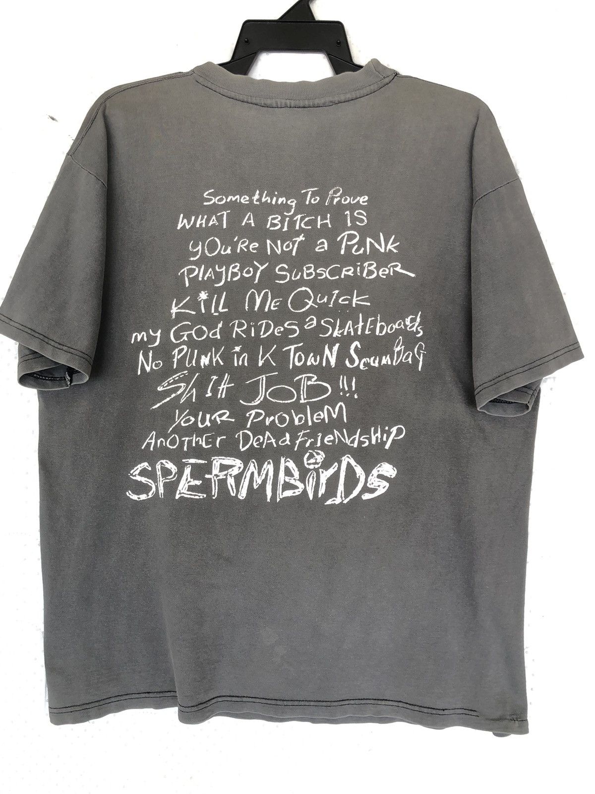 Band Tees Vintage 90s SPERMBIRDS Punk Rock Band Tee Size US XL / EU 56 / 4 - 2 Thumbnail