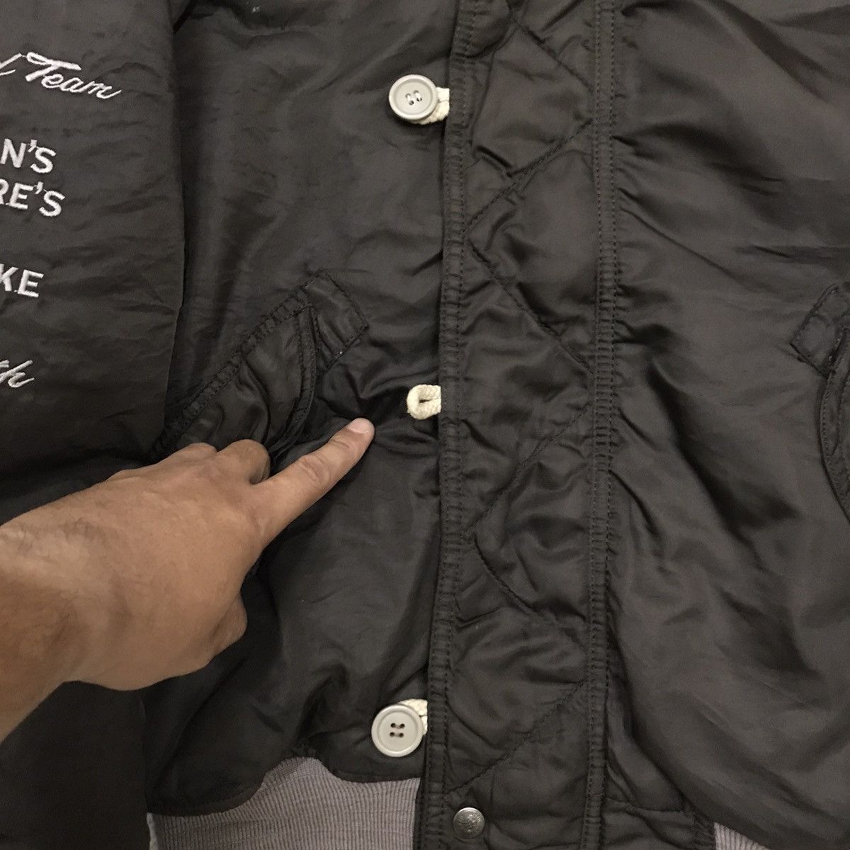 Japanese Brand × Vintage Vintage Pazzo Brand Cold Weather Bomber Flight Jacket Hoodie Size US M / EU 48-50 / 2 - 11 Thumbnail