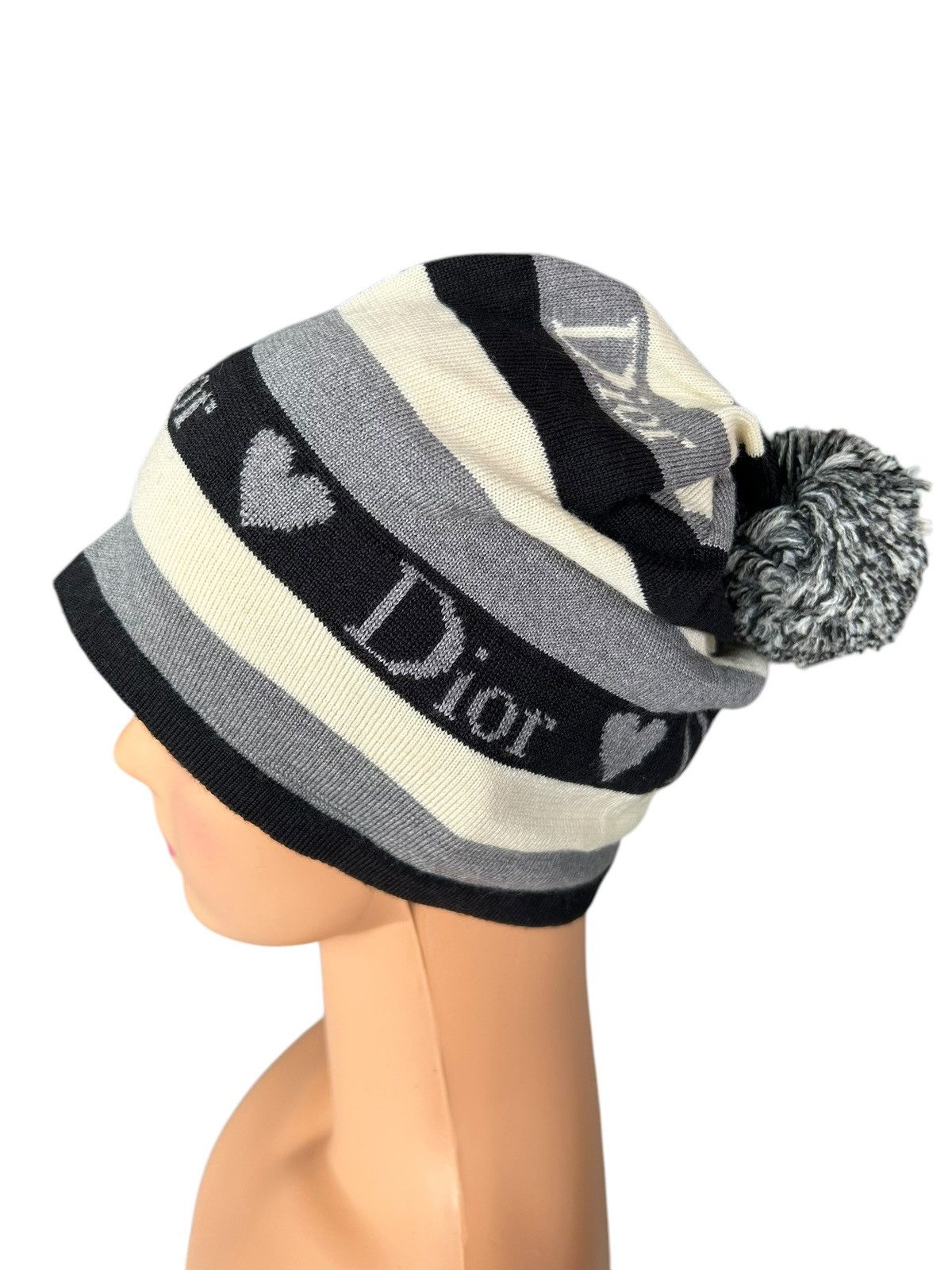 Christian Dior Monsieur × Dior × Hedi Slimane Christian Dior Made in italy Beanie Hats Stripe pompom Size ONE SIZE - 5 Thumbnail