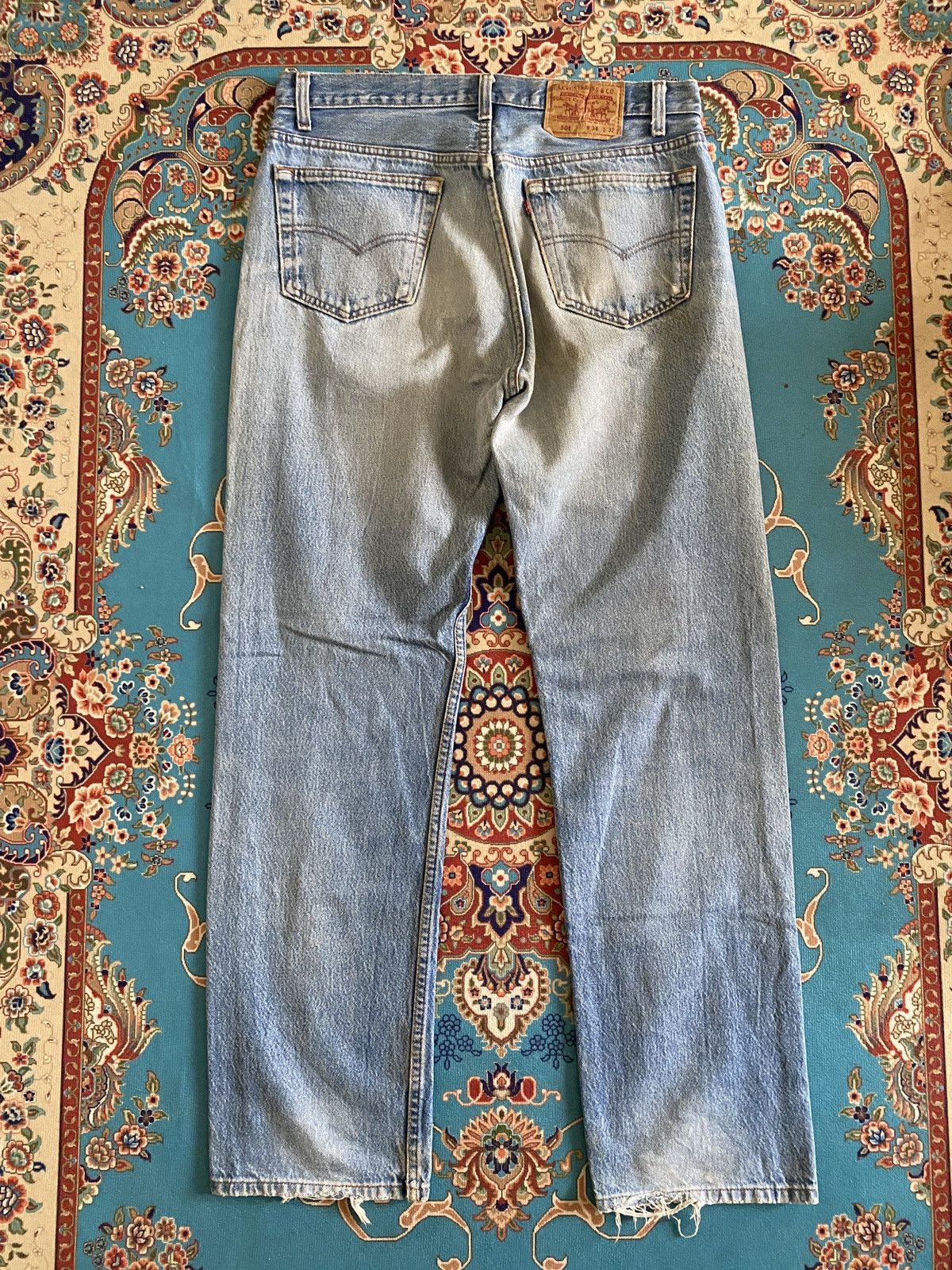 Levi's Vintage 90s Levi’s 501 Distressed Denim Size US 32 / EU 48 - 3 Thumbnail