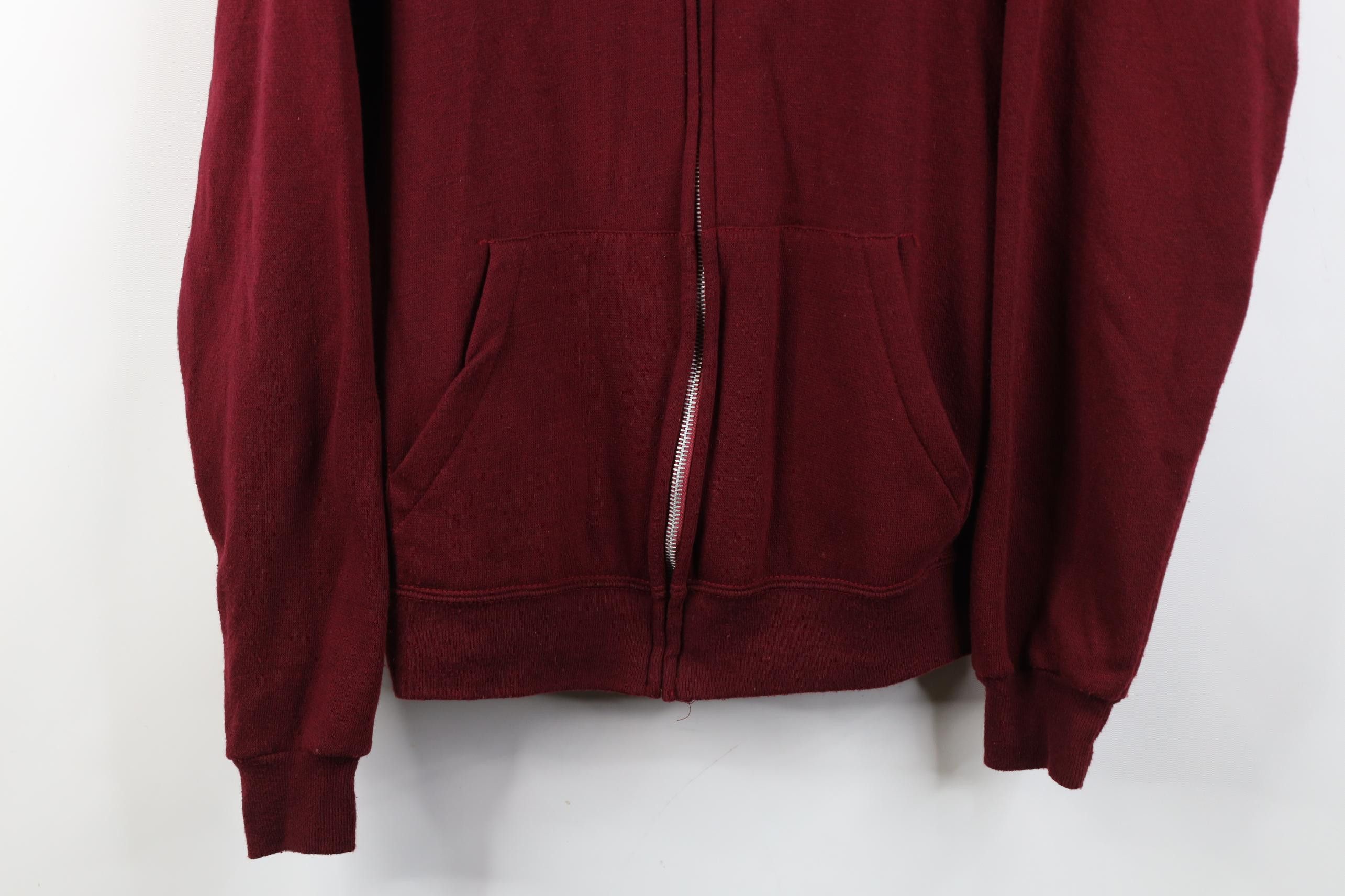 Vintage Vintage 70s Streetwear Full Zip Hoodie Sweatshirt Red USA Size US M / EU 48-50 / 2 - 3 Thumbnail