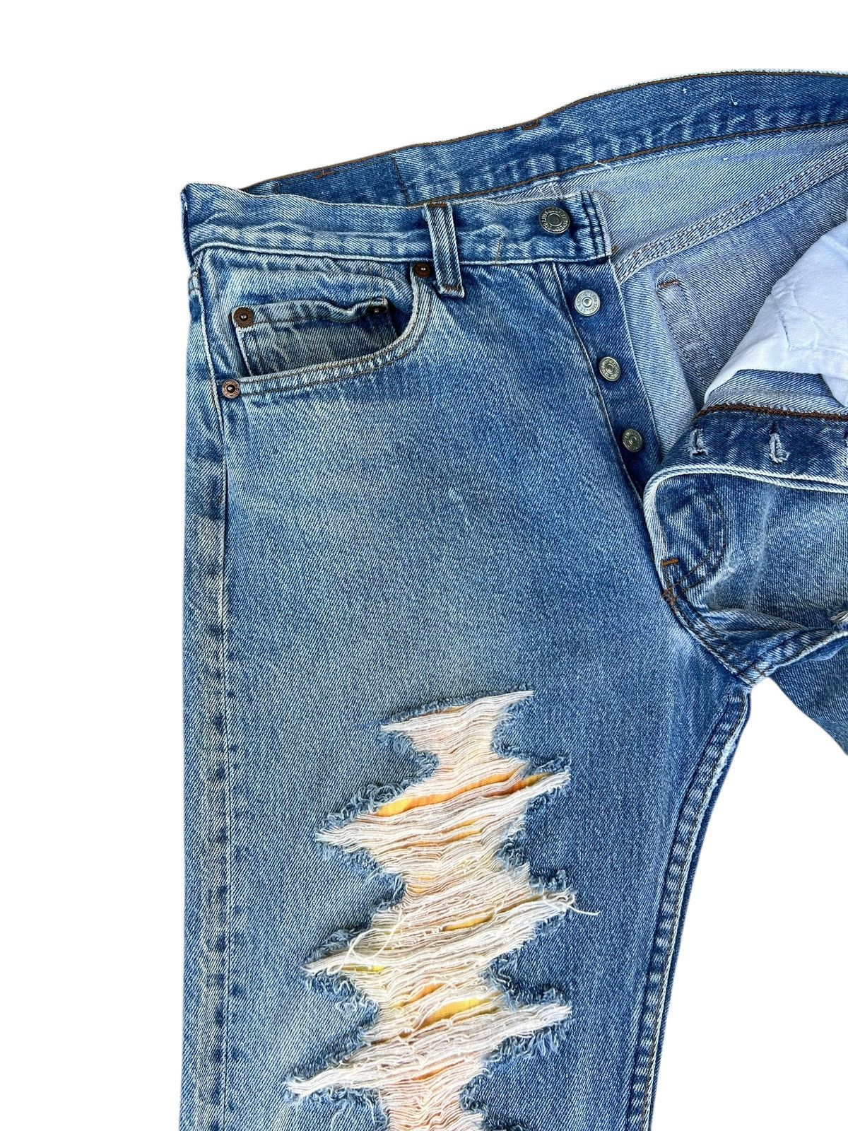 Levi's Vintage 80s Levi’s 501 Ripped Distressed Denim Jeans Size US 30 / EU 46 - 8 Thumbnail