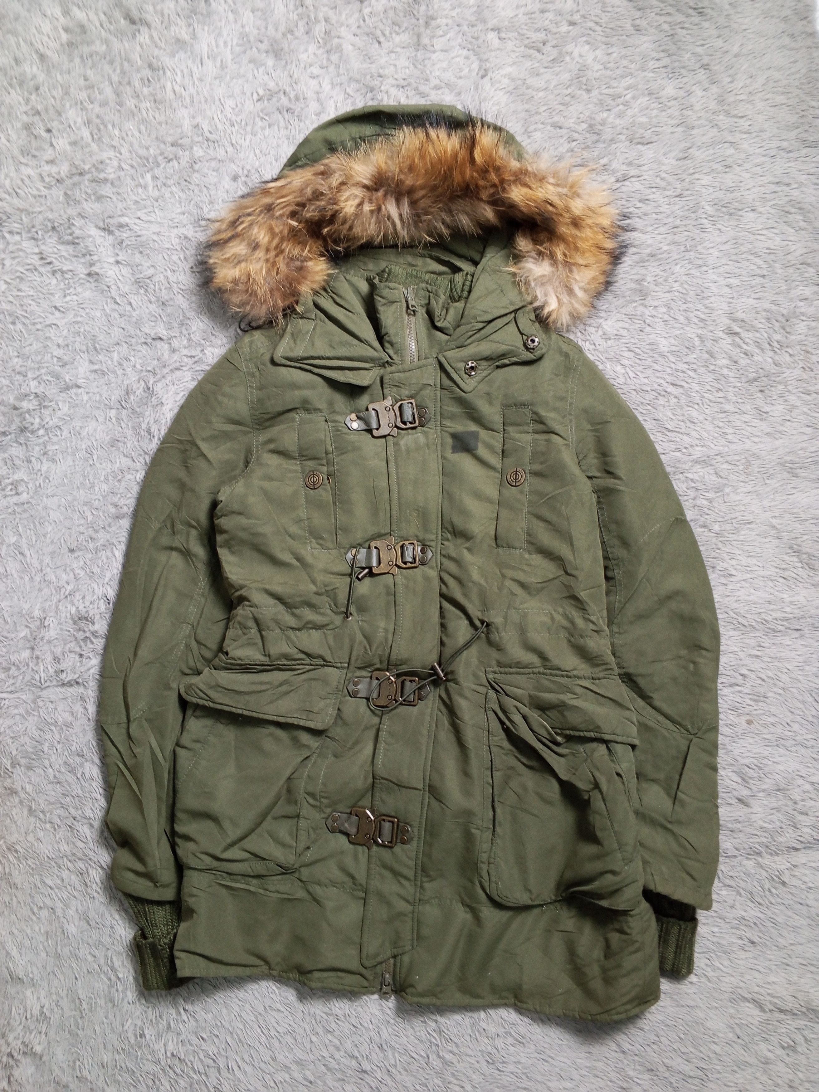 Japanese Brand Sly Military Japan Brand Parka Puffer Faux Fur Jacket Size US S / EU 44-46 / 1 - 1 Thumbnail